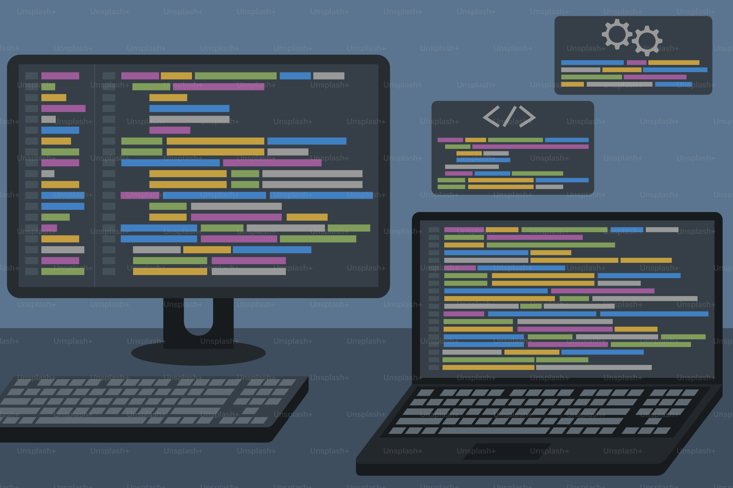 A desktop computer sitting on top of a desk