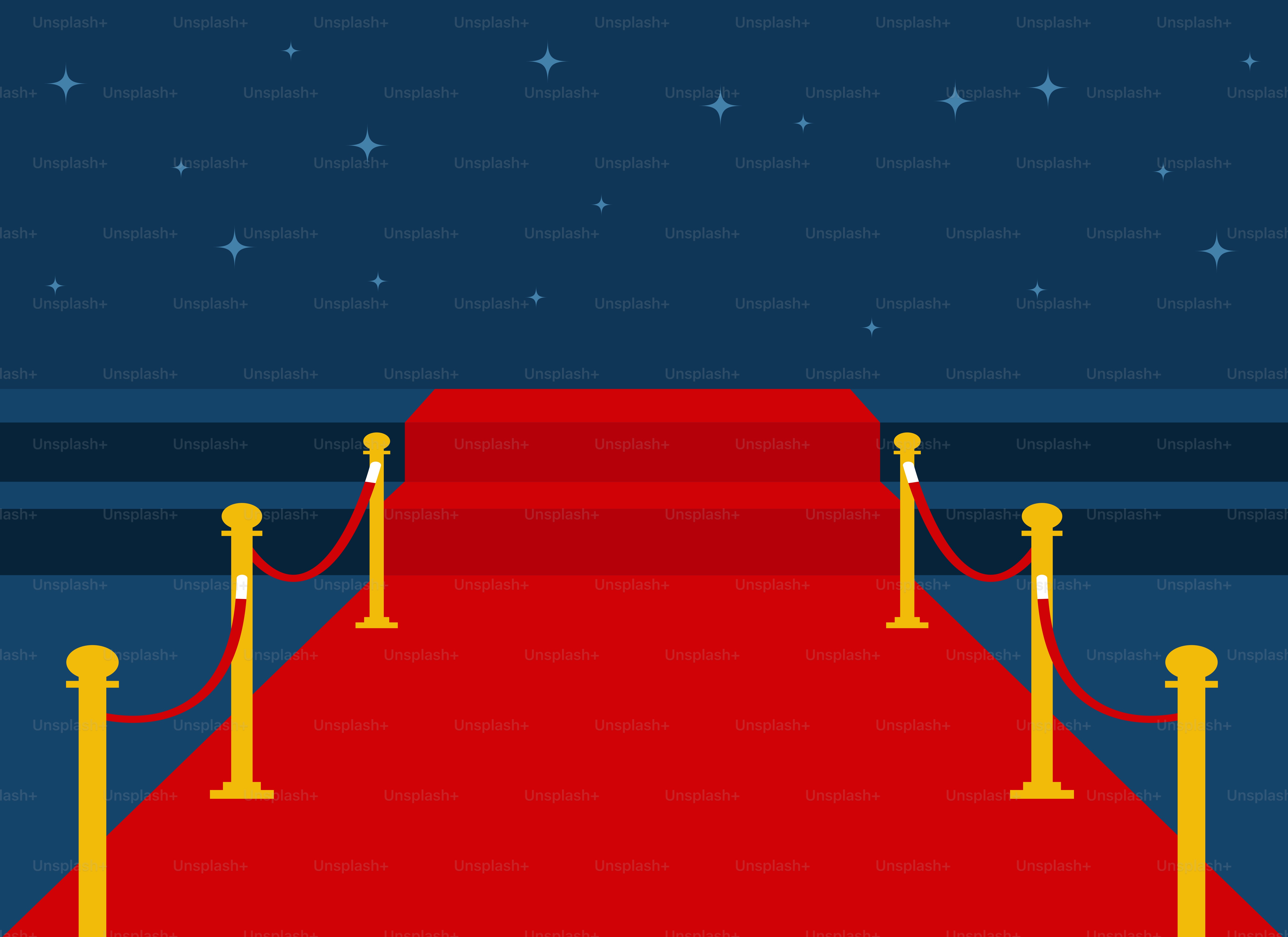 A red carpet that has a rope on it