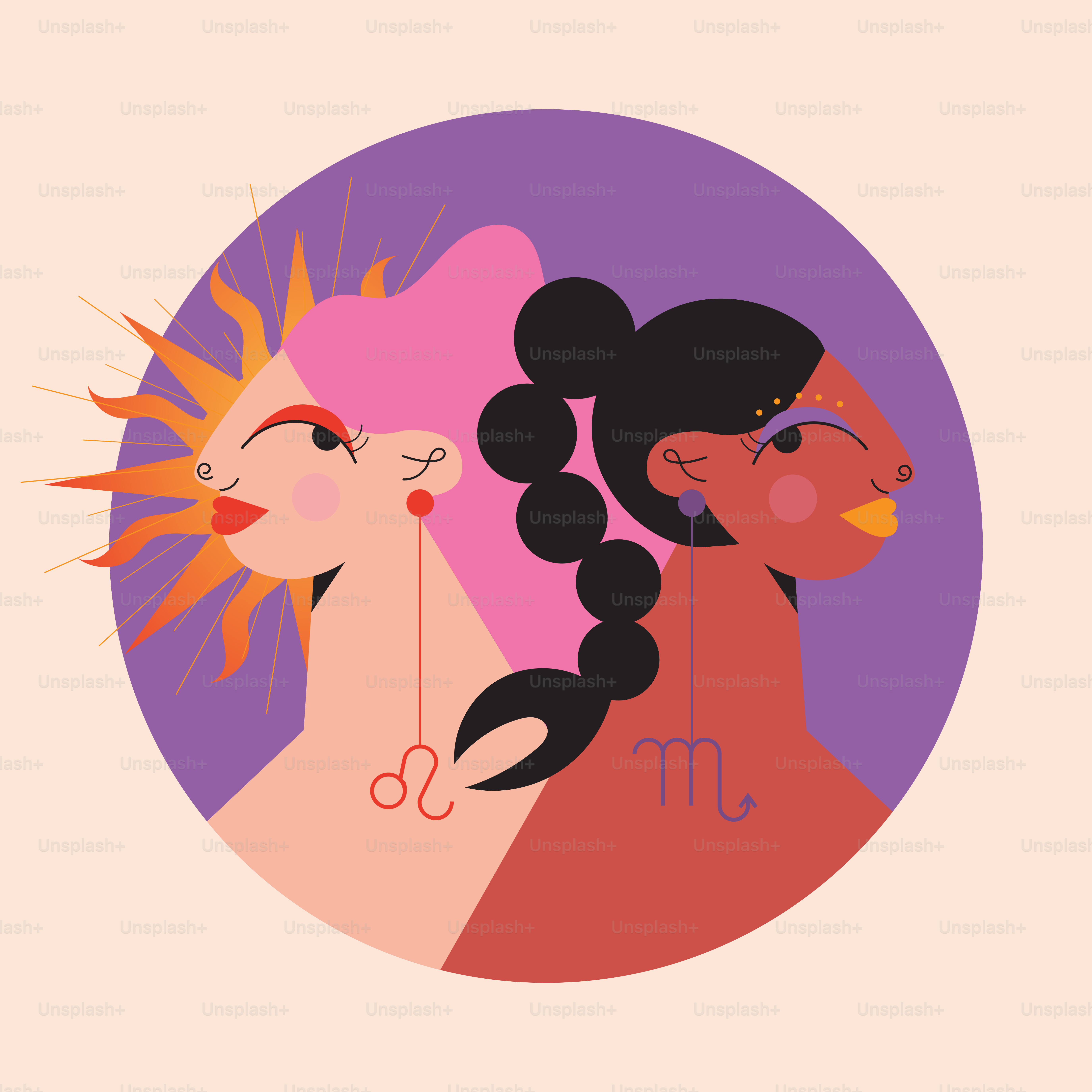 Two women facing each other in a circle