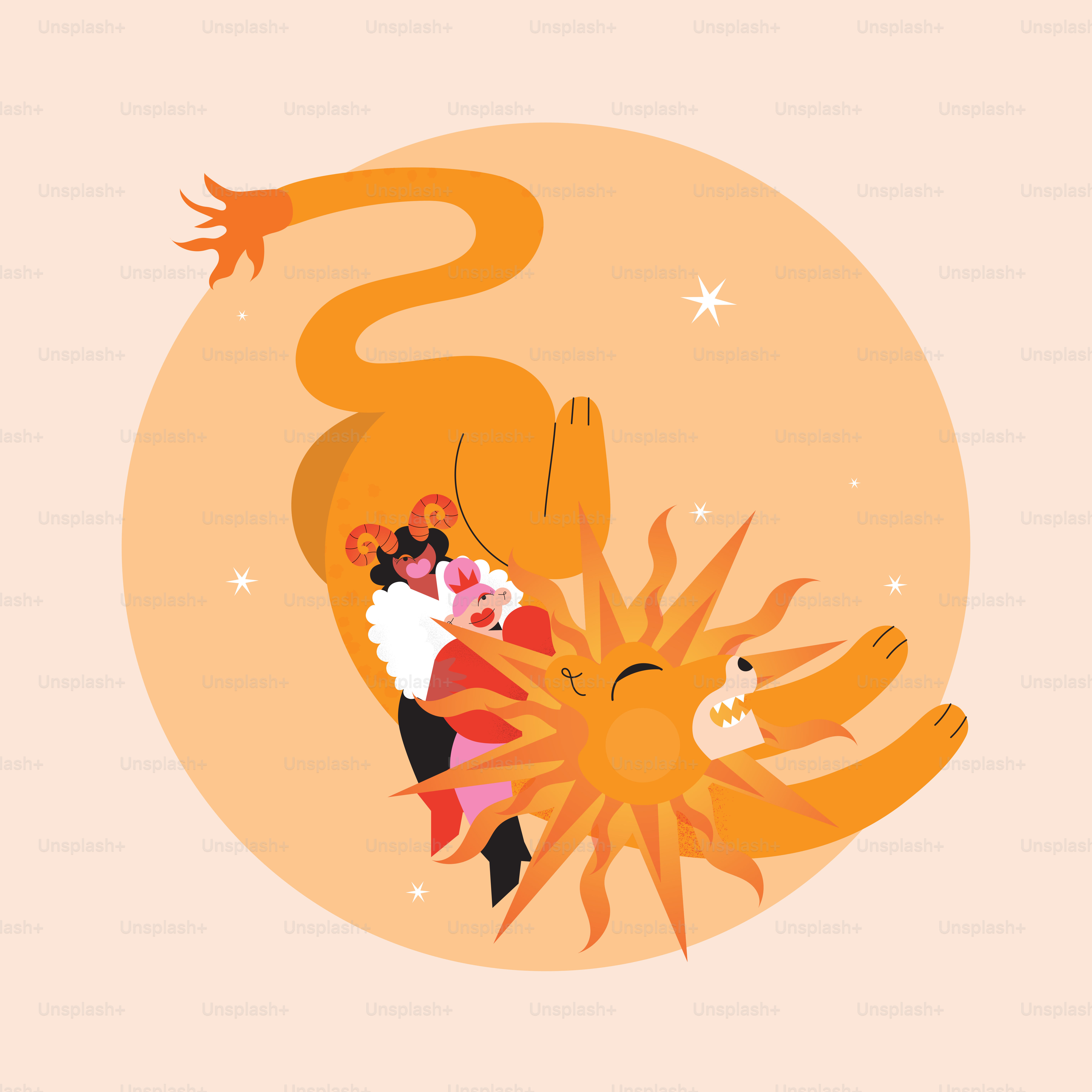 Quelques animaux au milieu d’un cercle