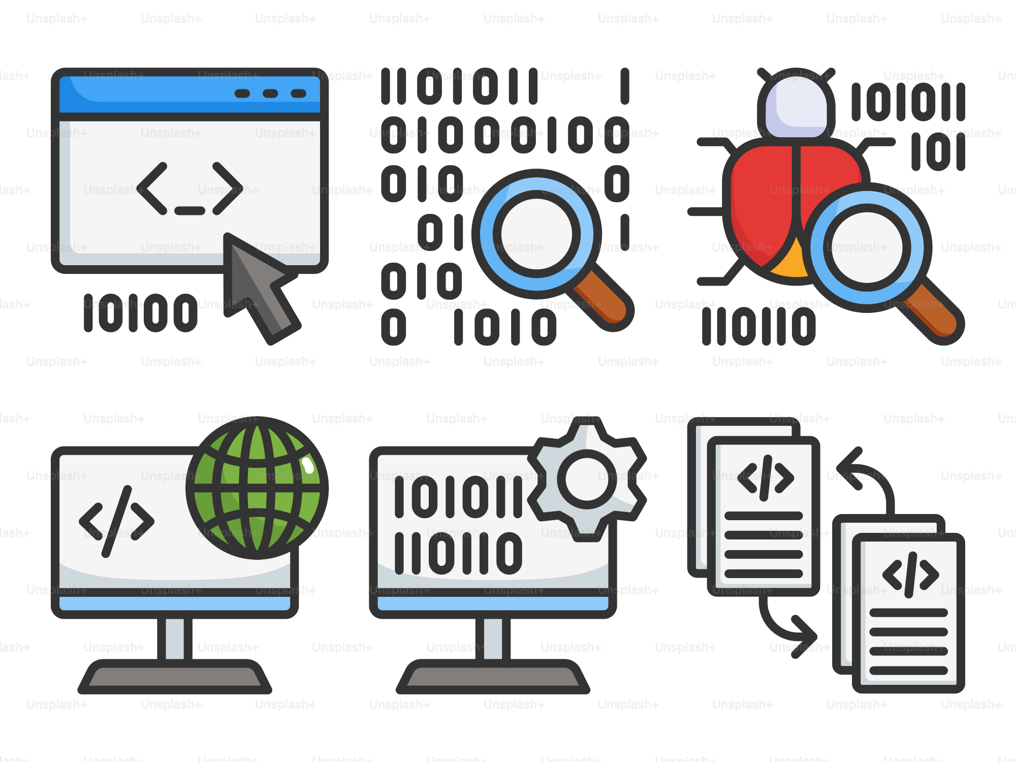 A computer screen with a bunch of icons on it