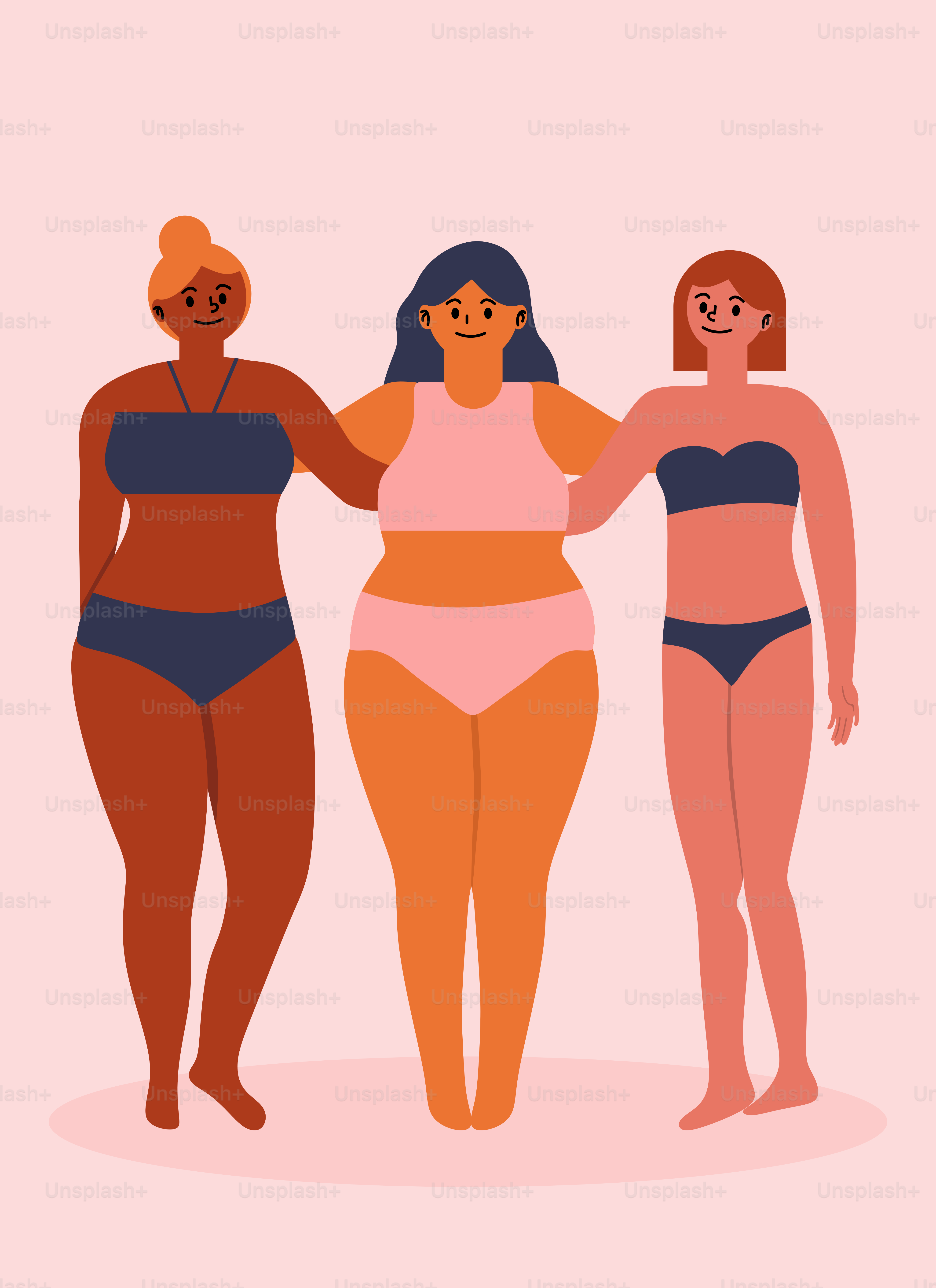 A group of three women standing next to each other