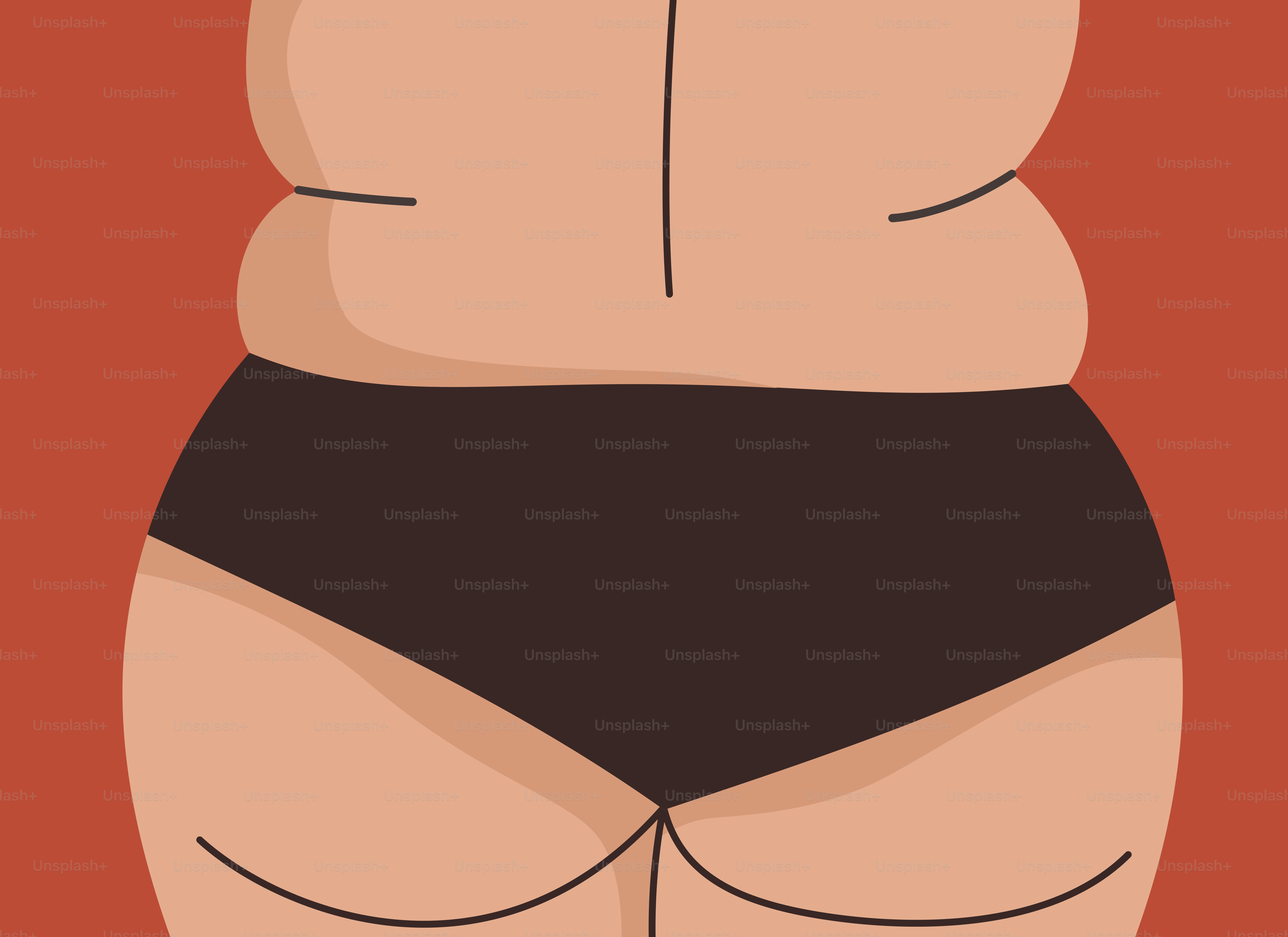 A woman's butt showing the size of her underwear