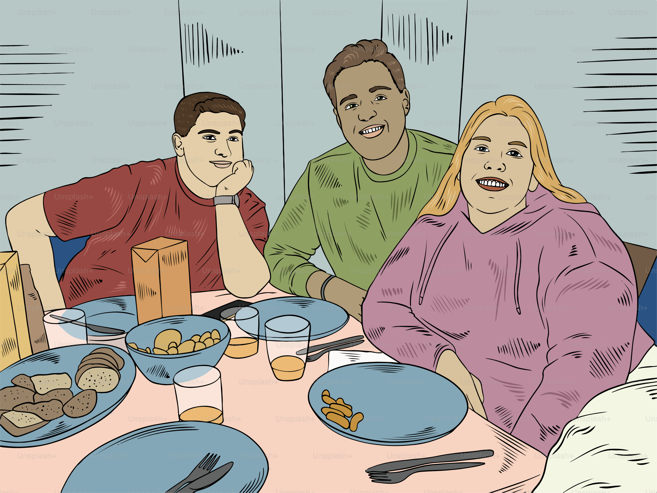 A group of people sitting around a dinner table