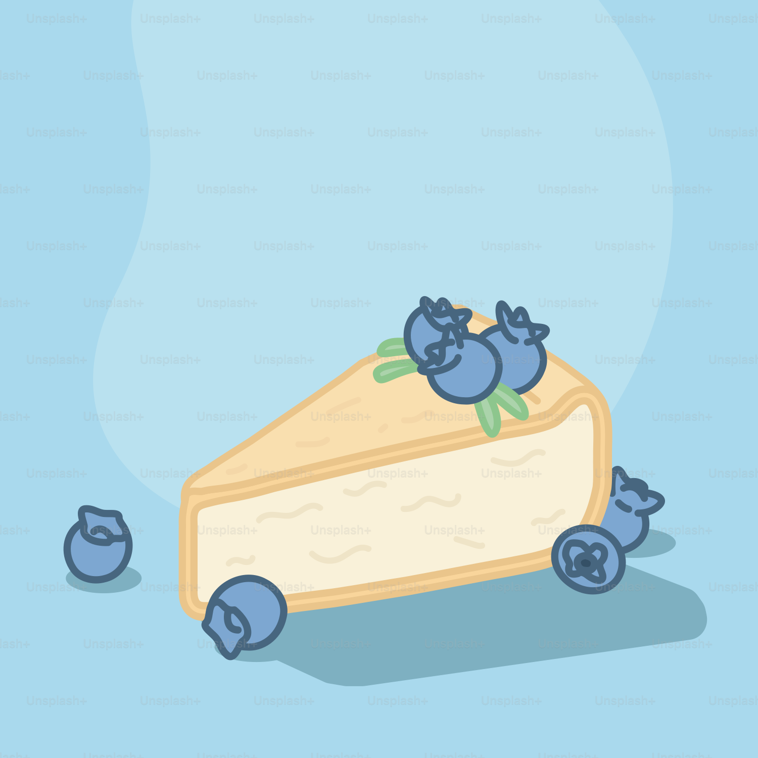 A piece of cheese with blueberries on top of it