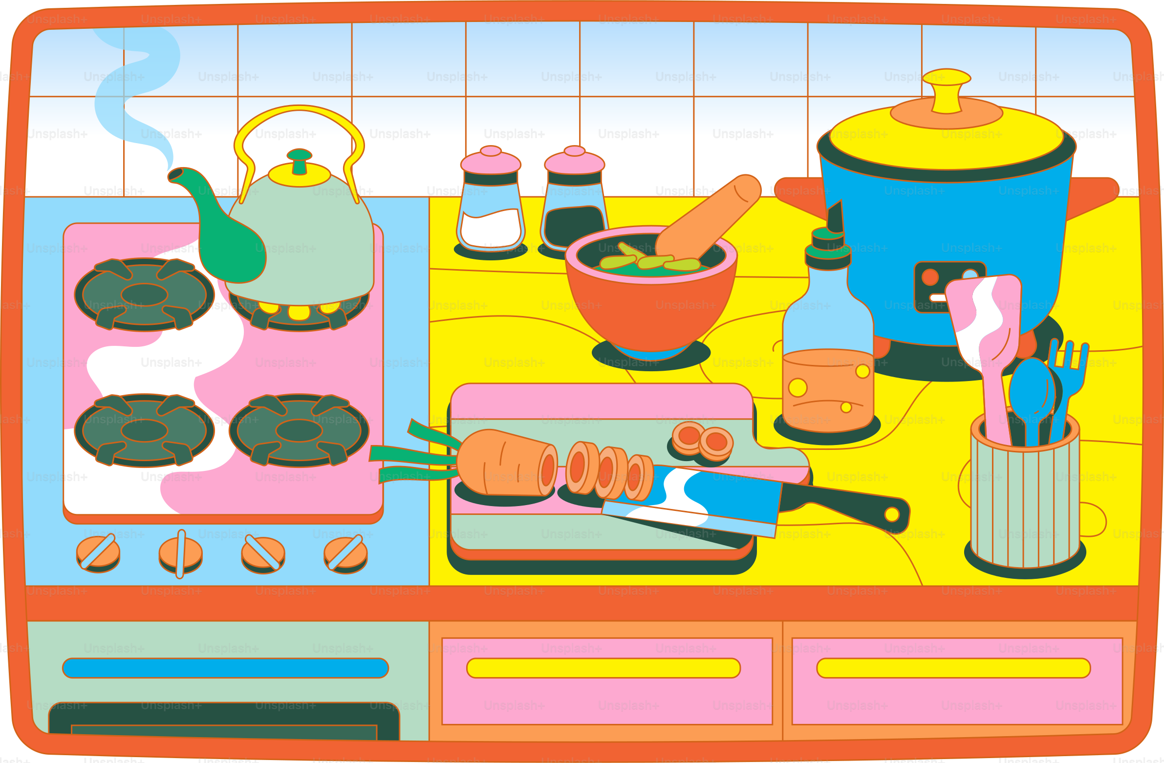 A picture of a cooking stove with food on it