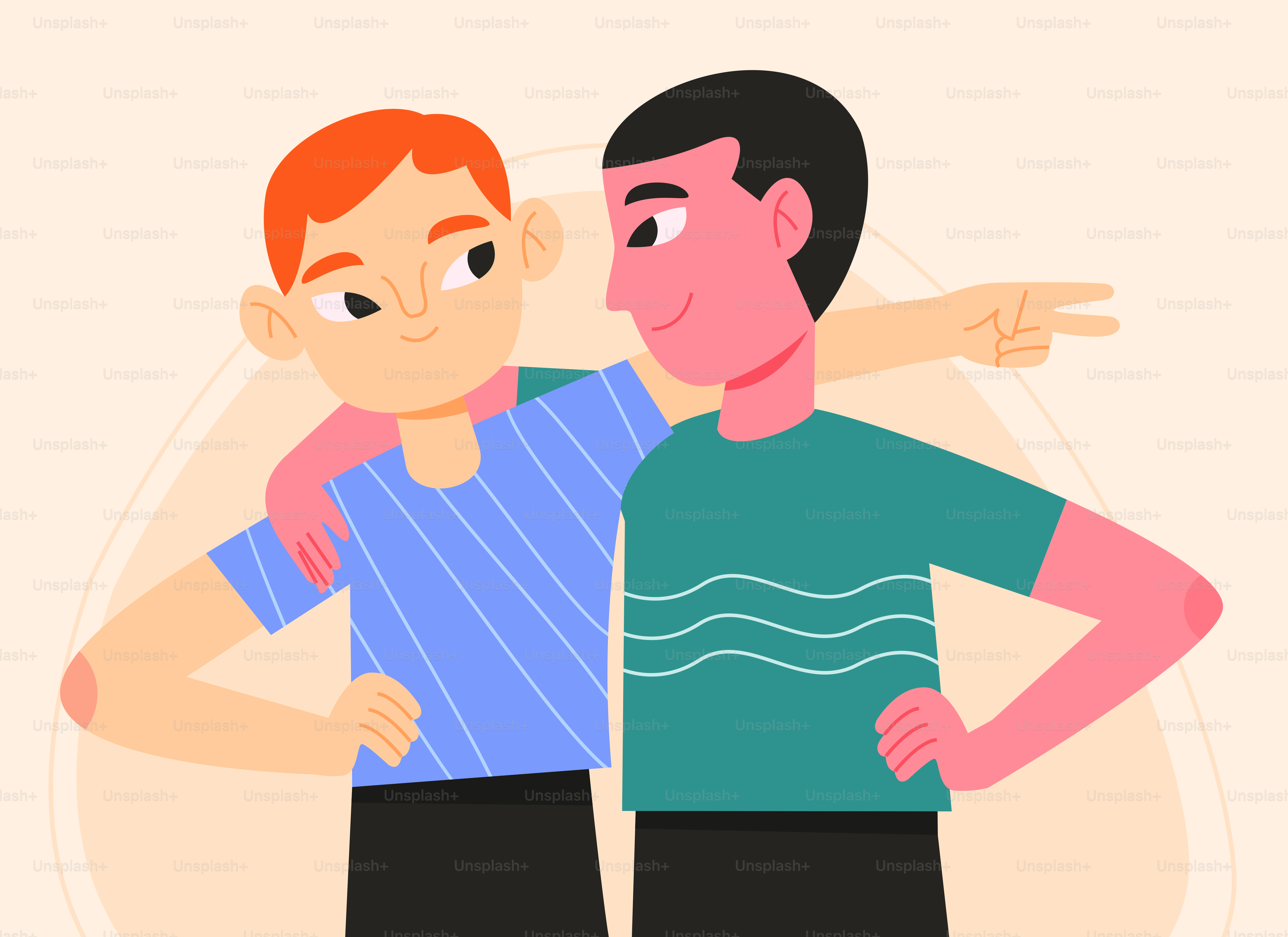 Deux hommes debout l’un à côté de l’autre