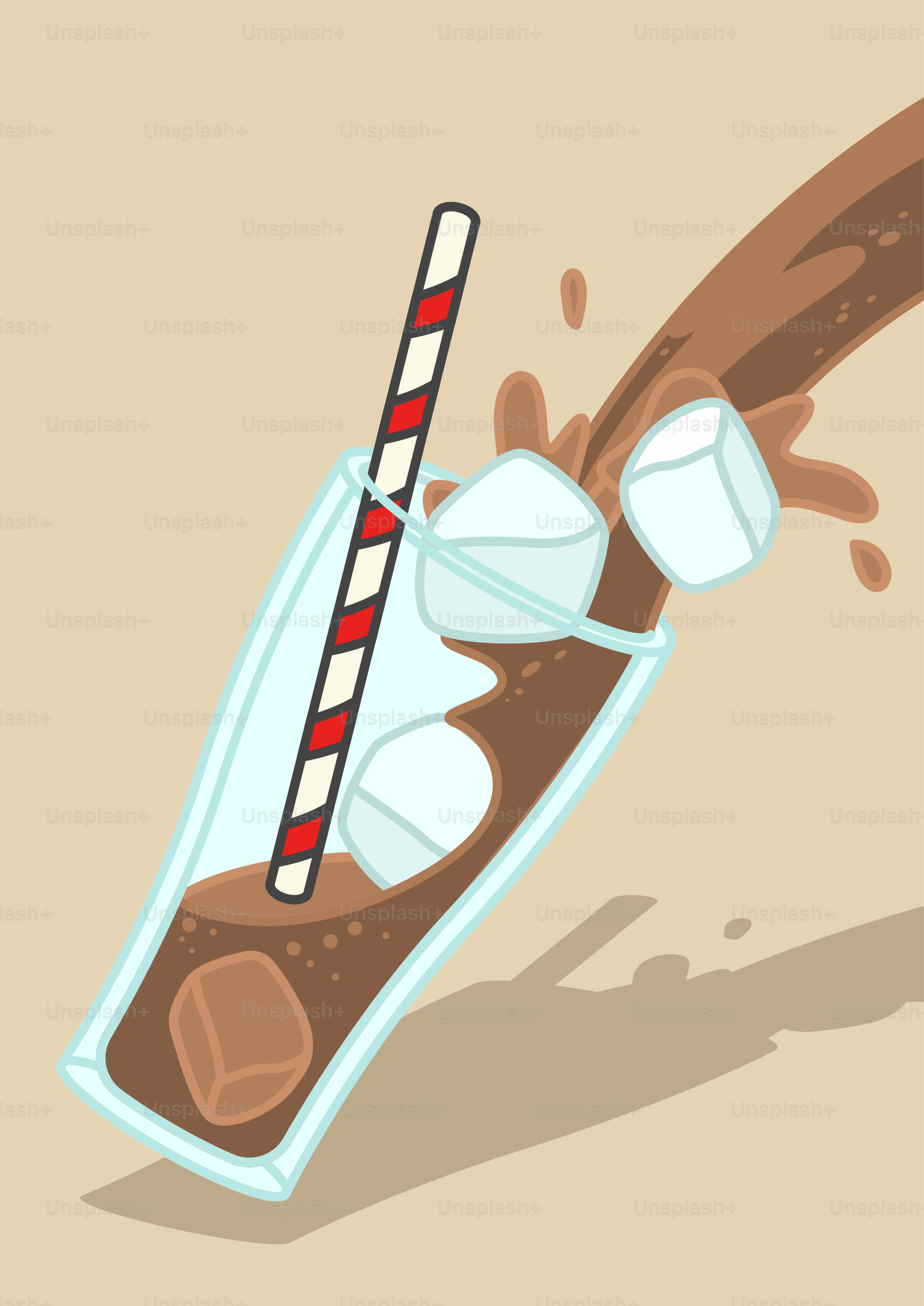 A chocolate milkshake with a candy bar sticking out of it