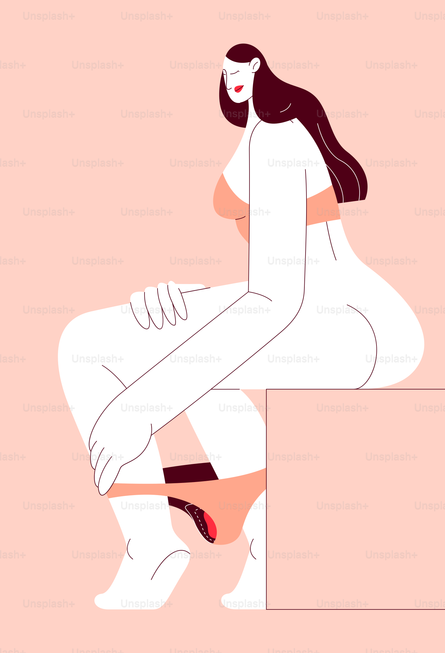 A woman sitting on a wall with her legs crossed