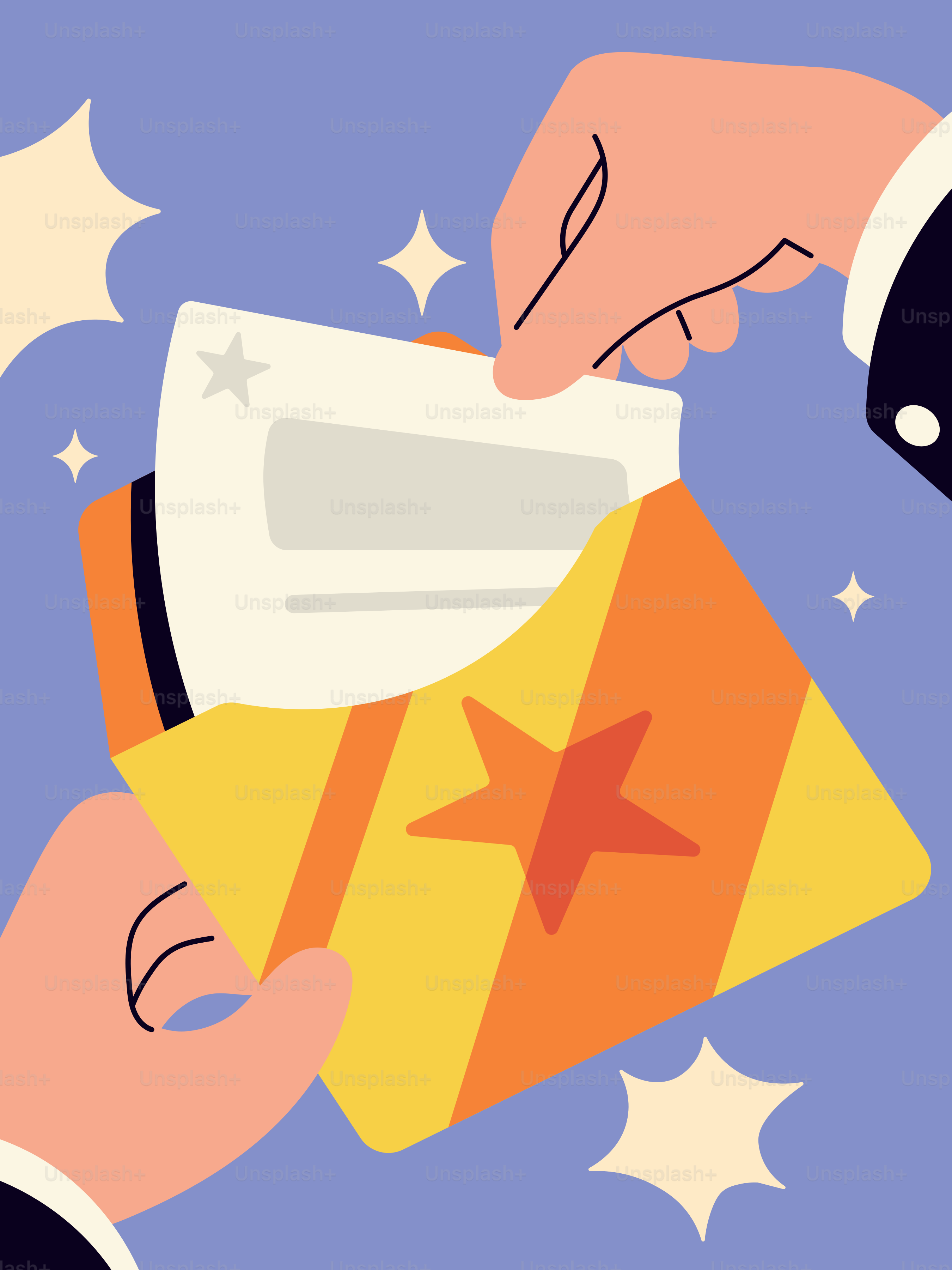 Two hands holding a piece of paper with a star on it