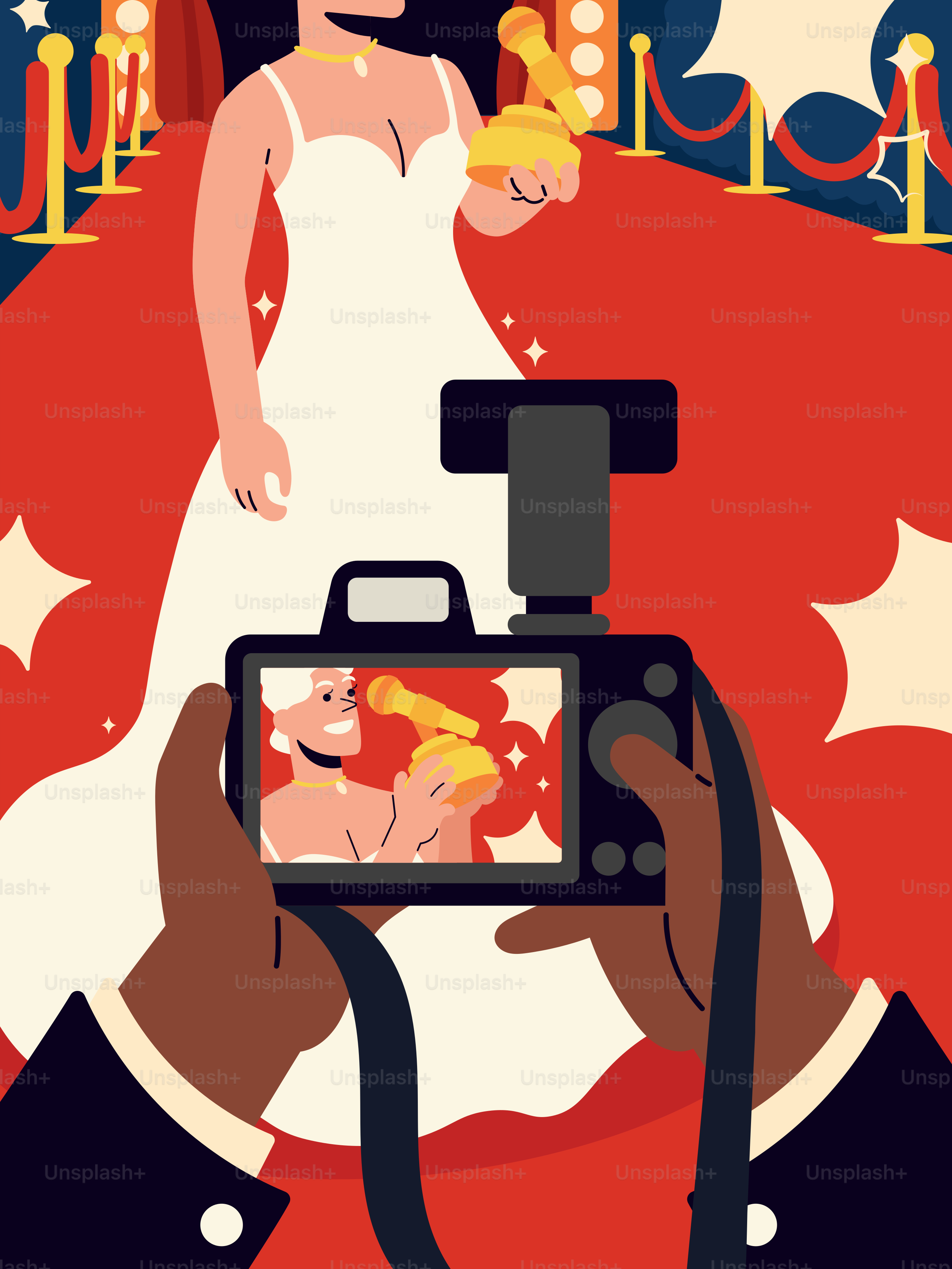 Una persona que hace una foto de una mujer con vestido de novia