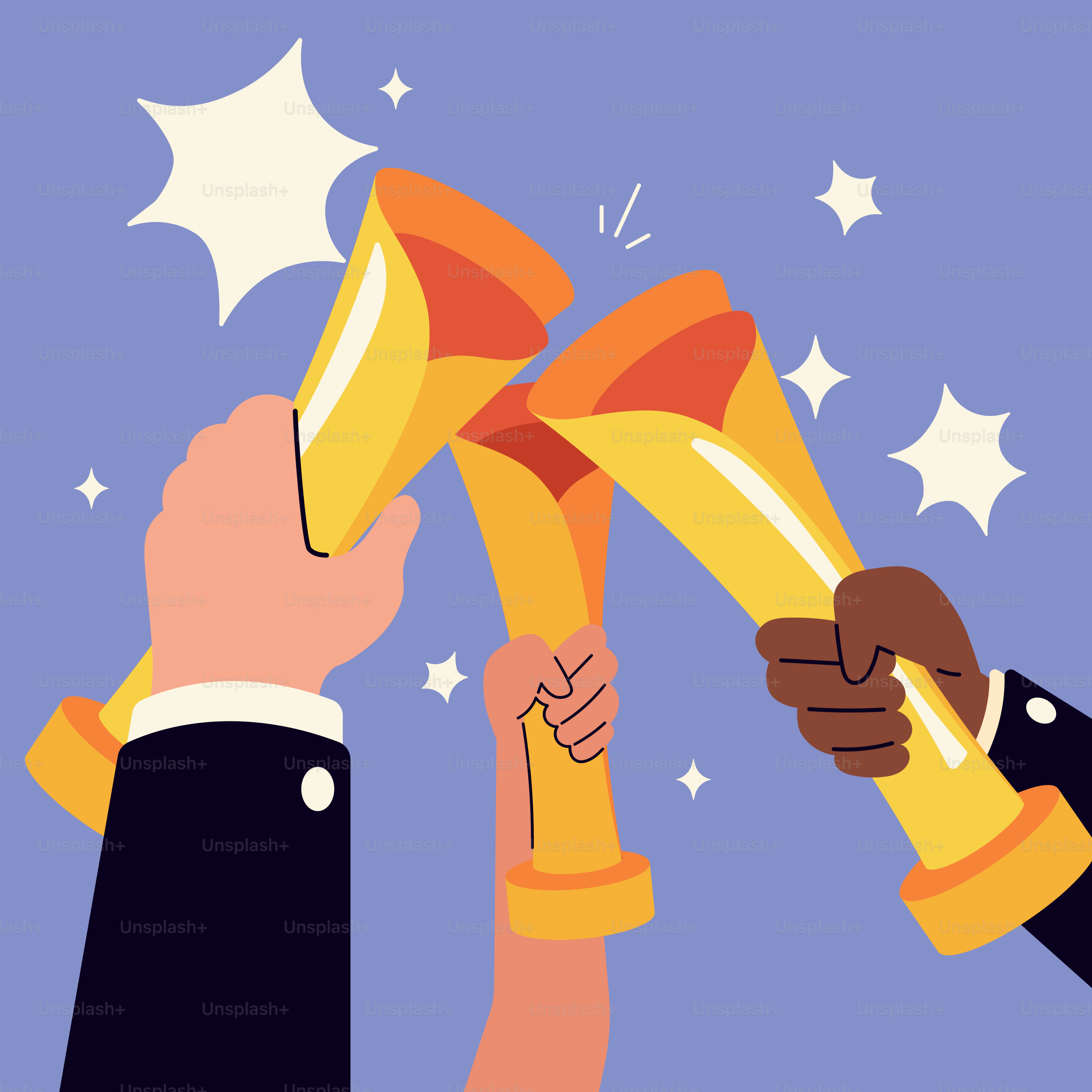 Un grupo de personas levantando un trofeo