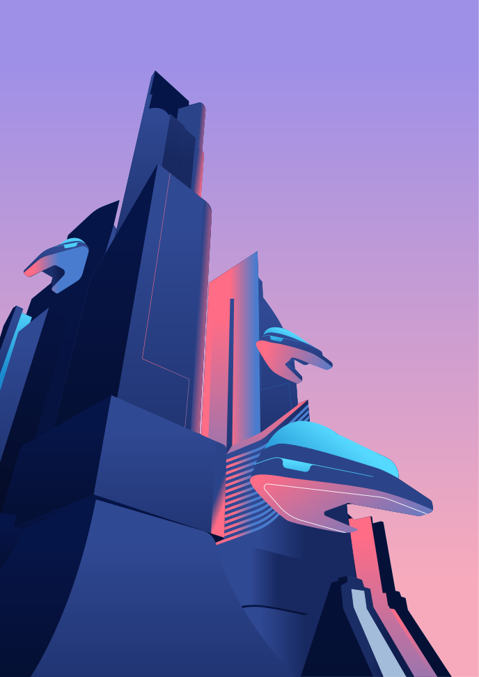 A computer generated image of a futuristic building