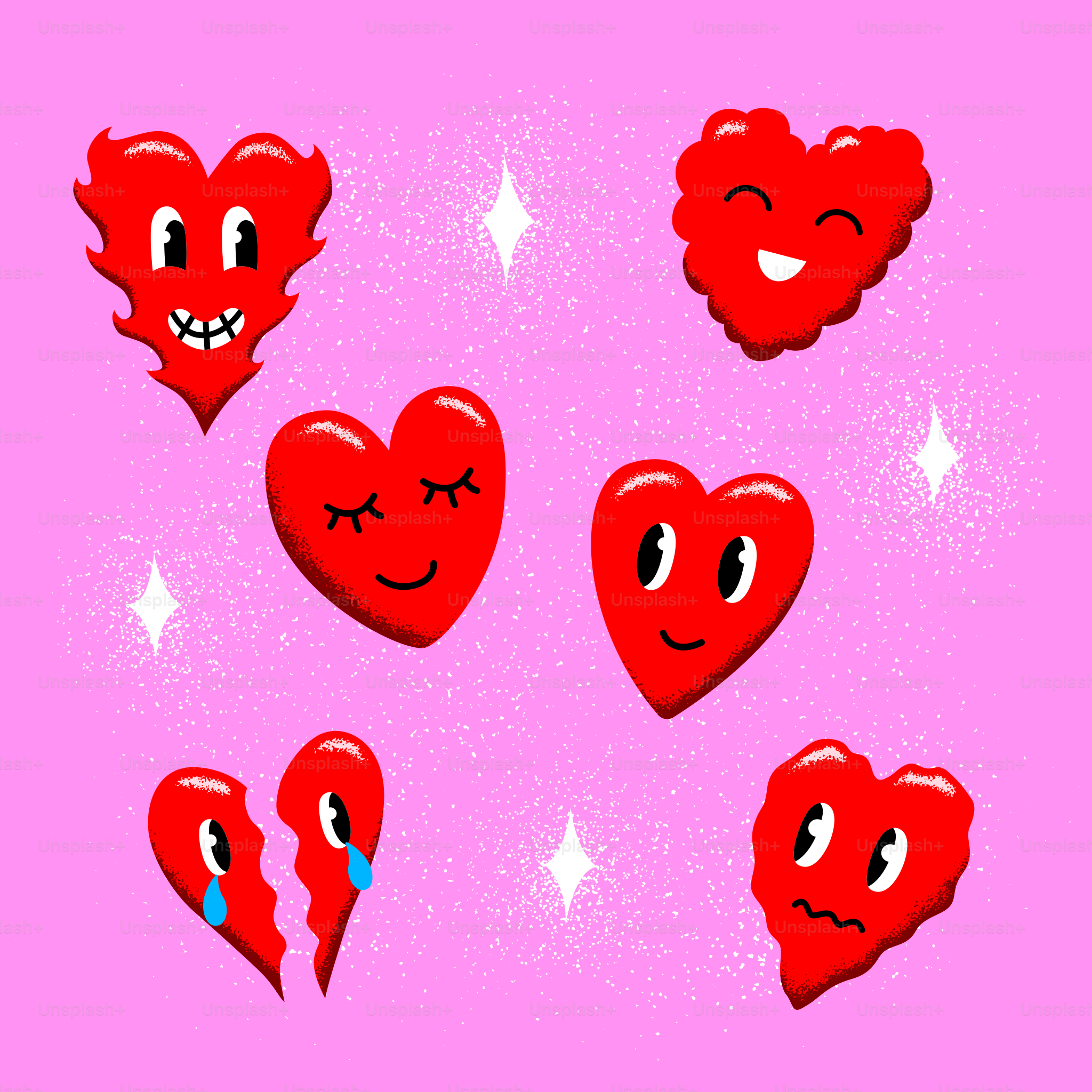 Um monte de corações em um fundo rosa vetor – Imagem sobre Amor na Unsplash, image size:3000x3000