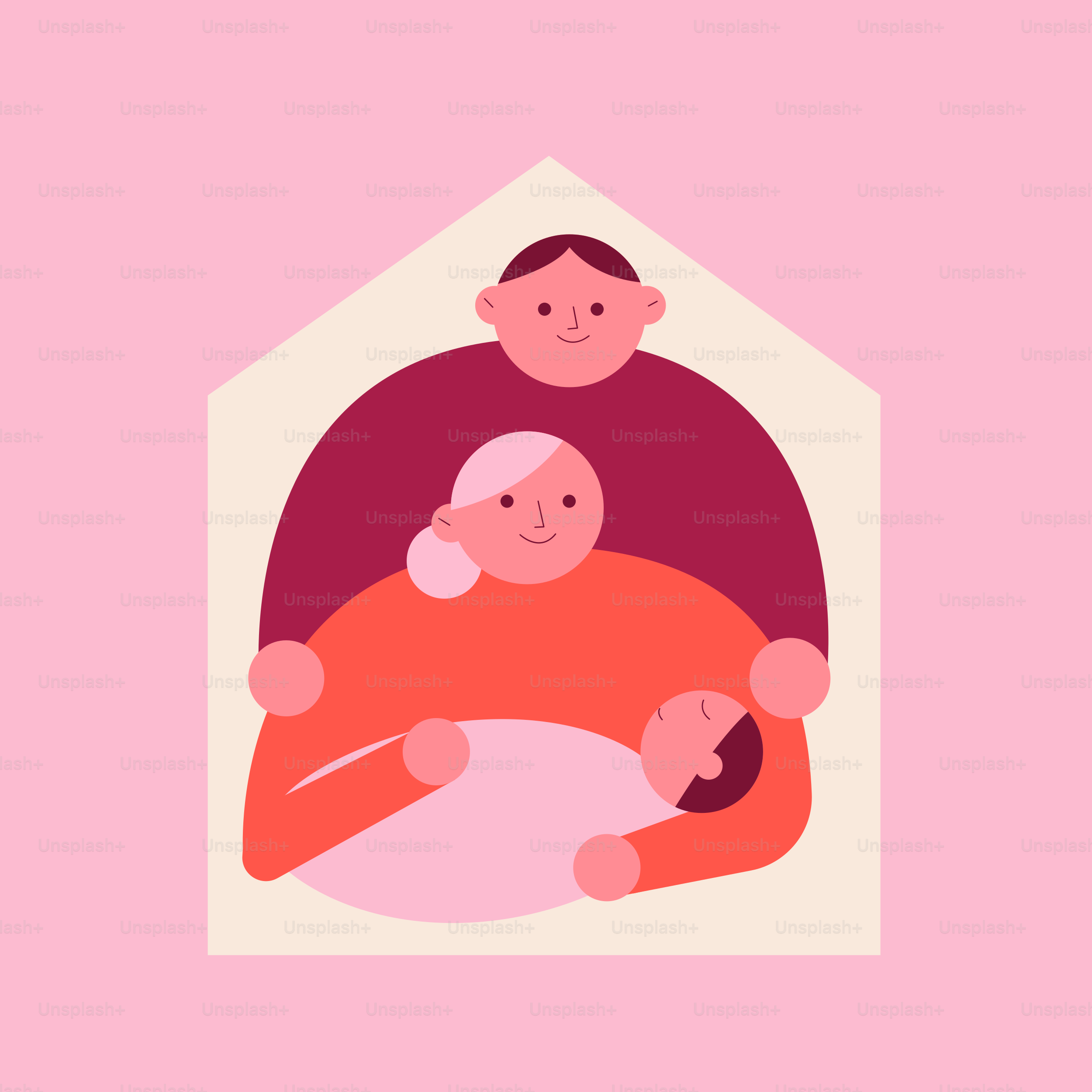 A man holding a baby in his arms