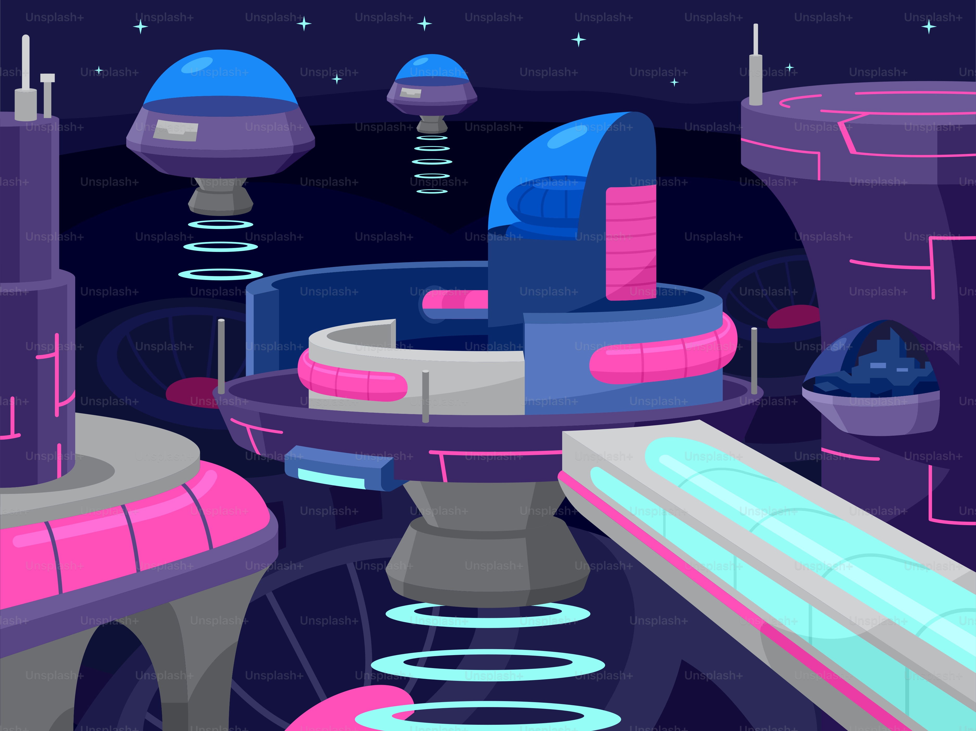 A computer generated image of a futuristic city