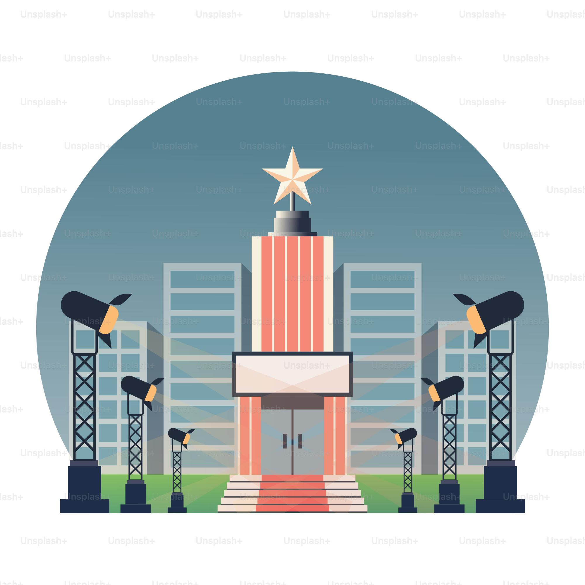 A building with a star on top of it