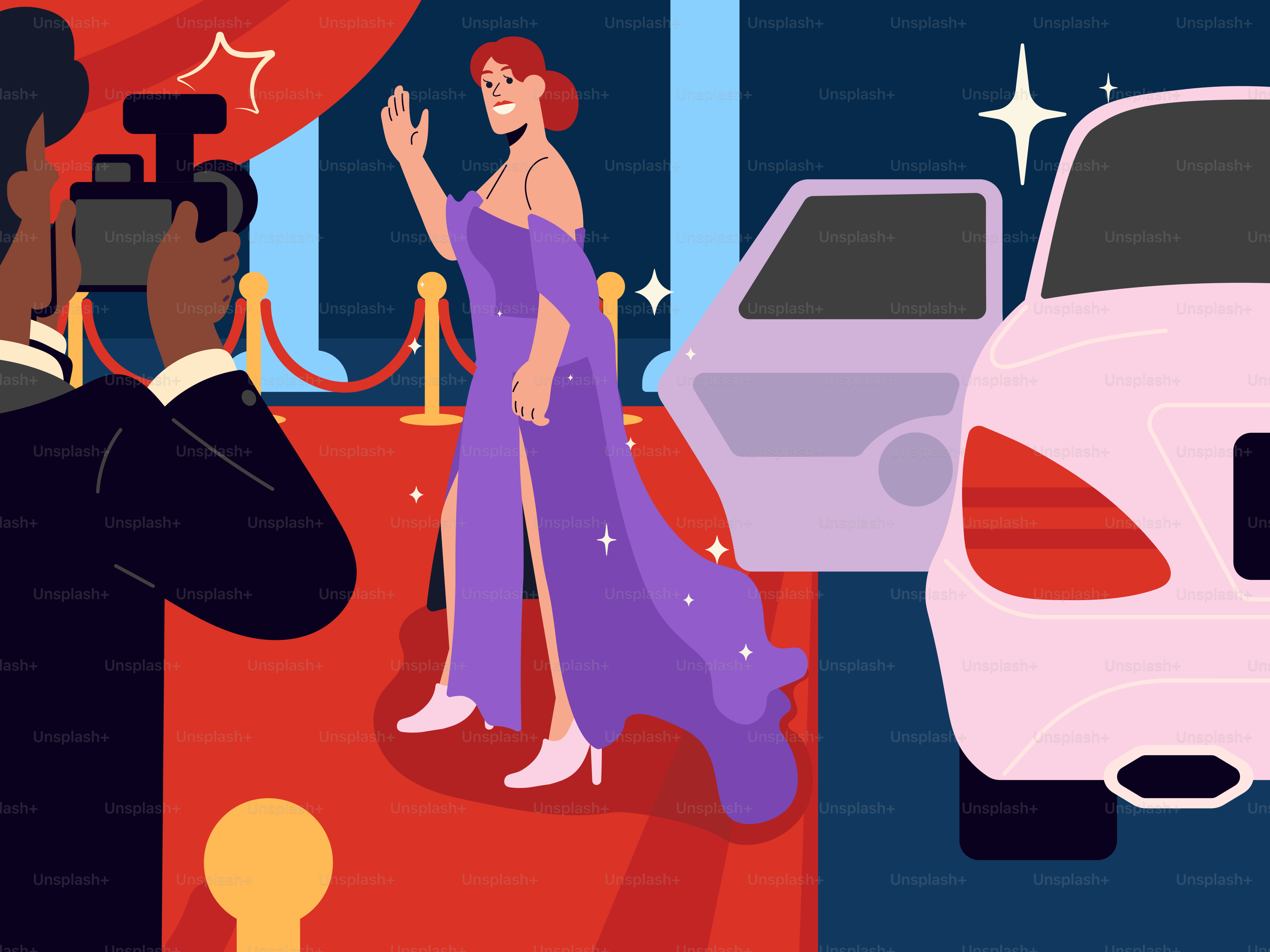 Un hombre y una mujer de pie frente a un coche