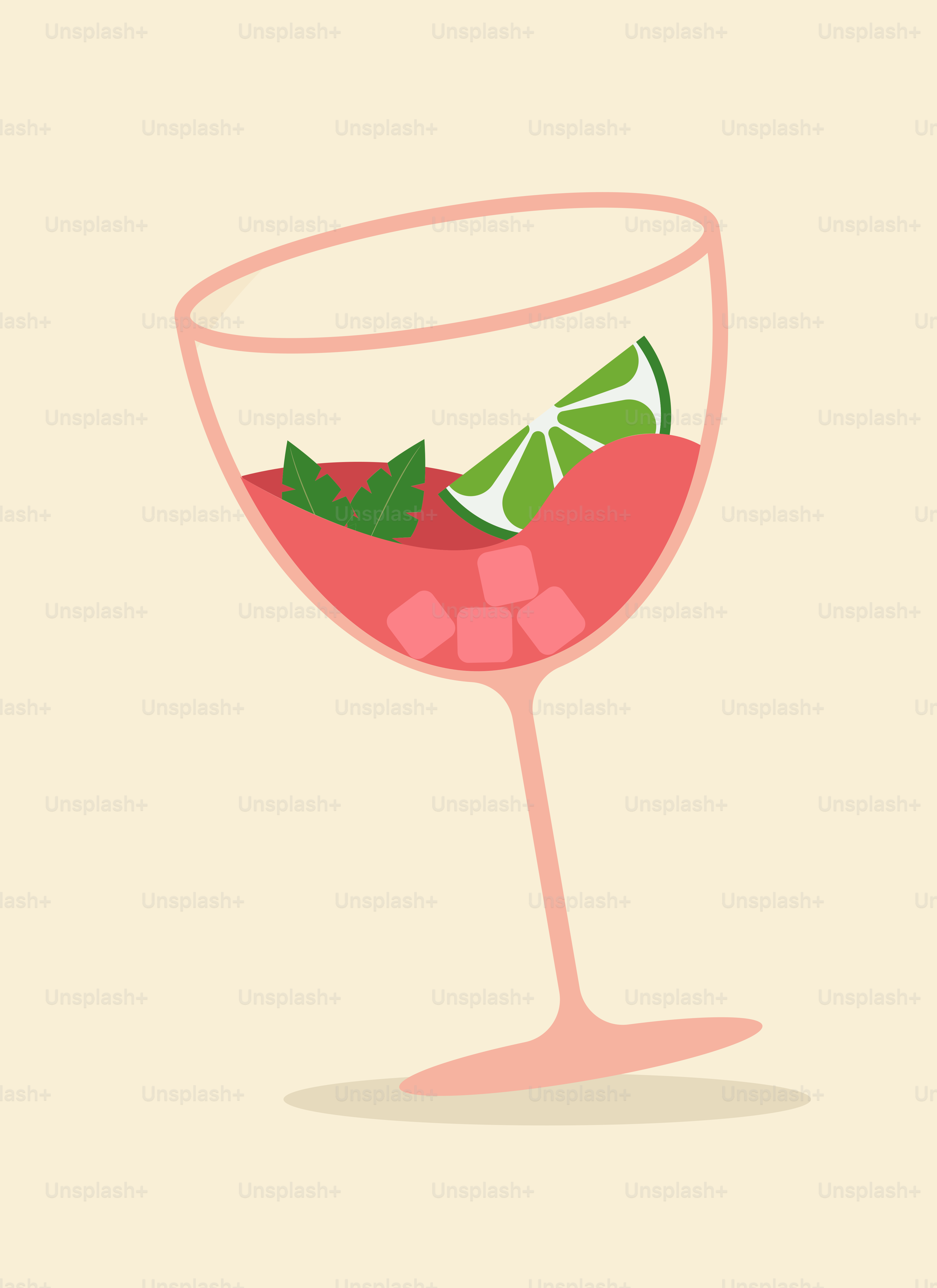 A wine glass filled with a drink on top of a table