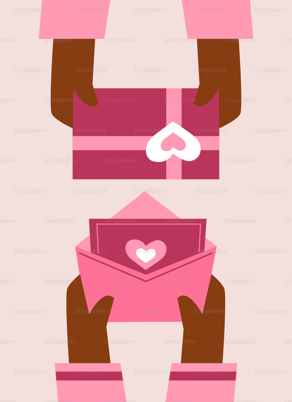 A person holding a pink box with a heart on it