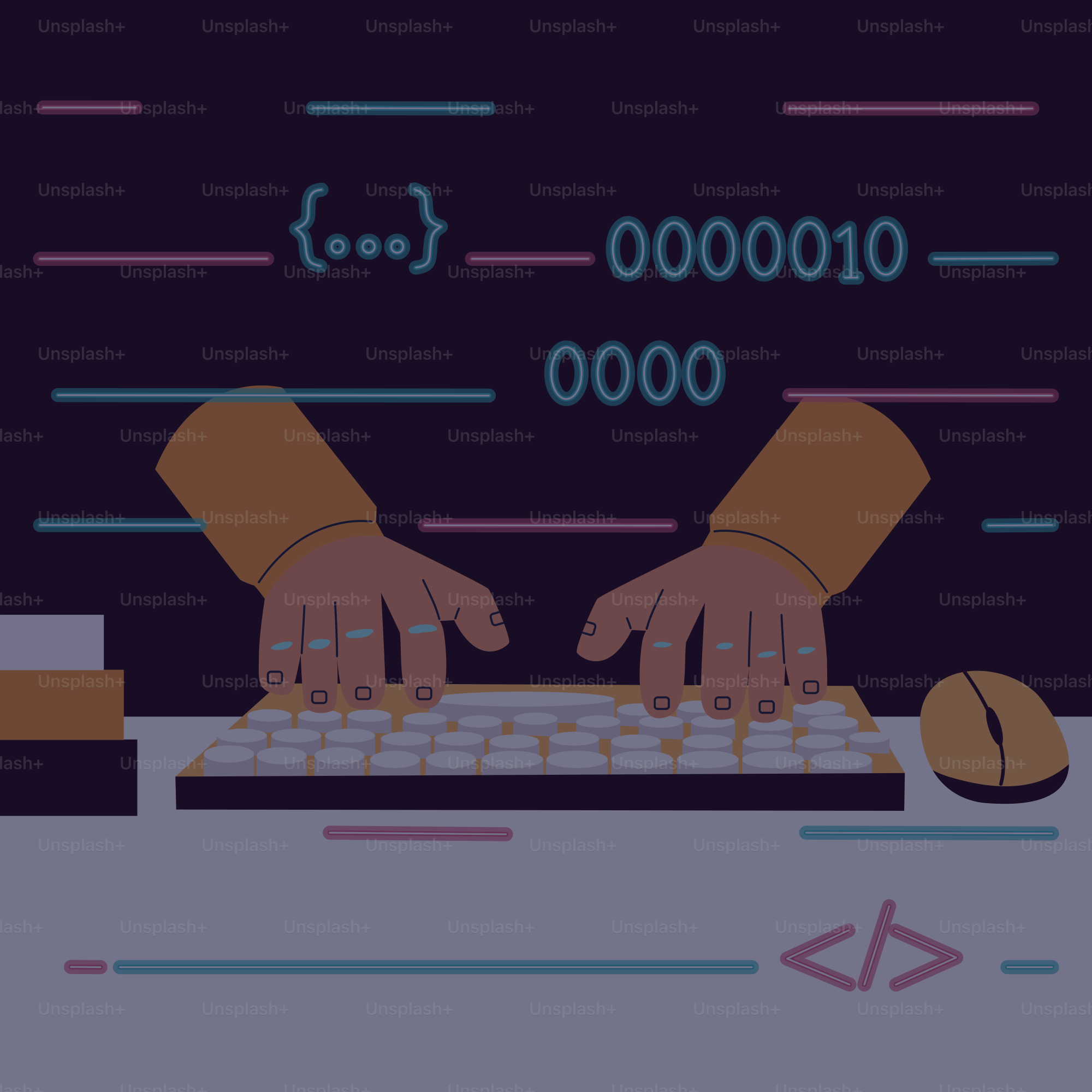 A person typing on a keyboard in front of a monitor