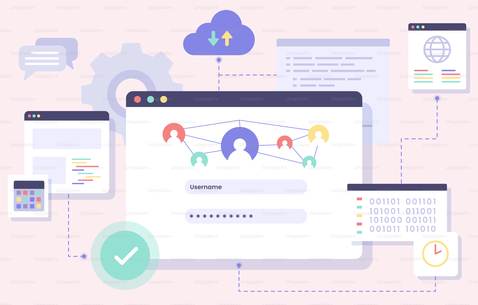 Ein Computerbildschirm mit vielen Symbolen darauf