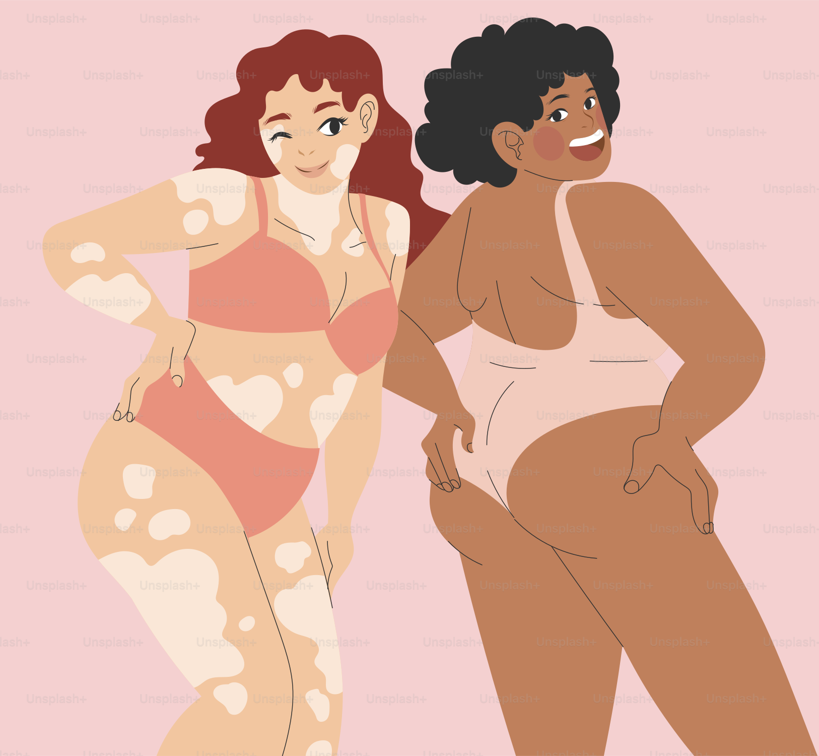 A couple of women standing next to each other