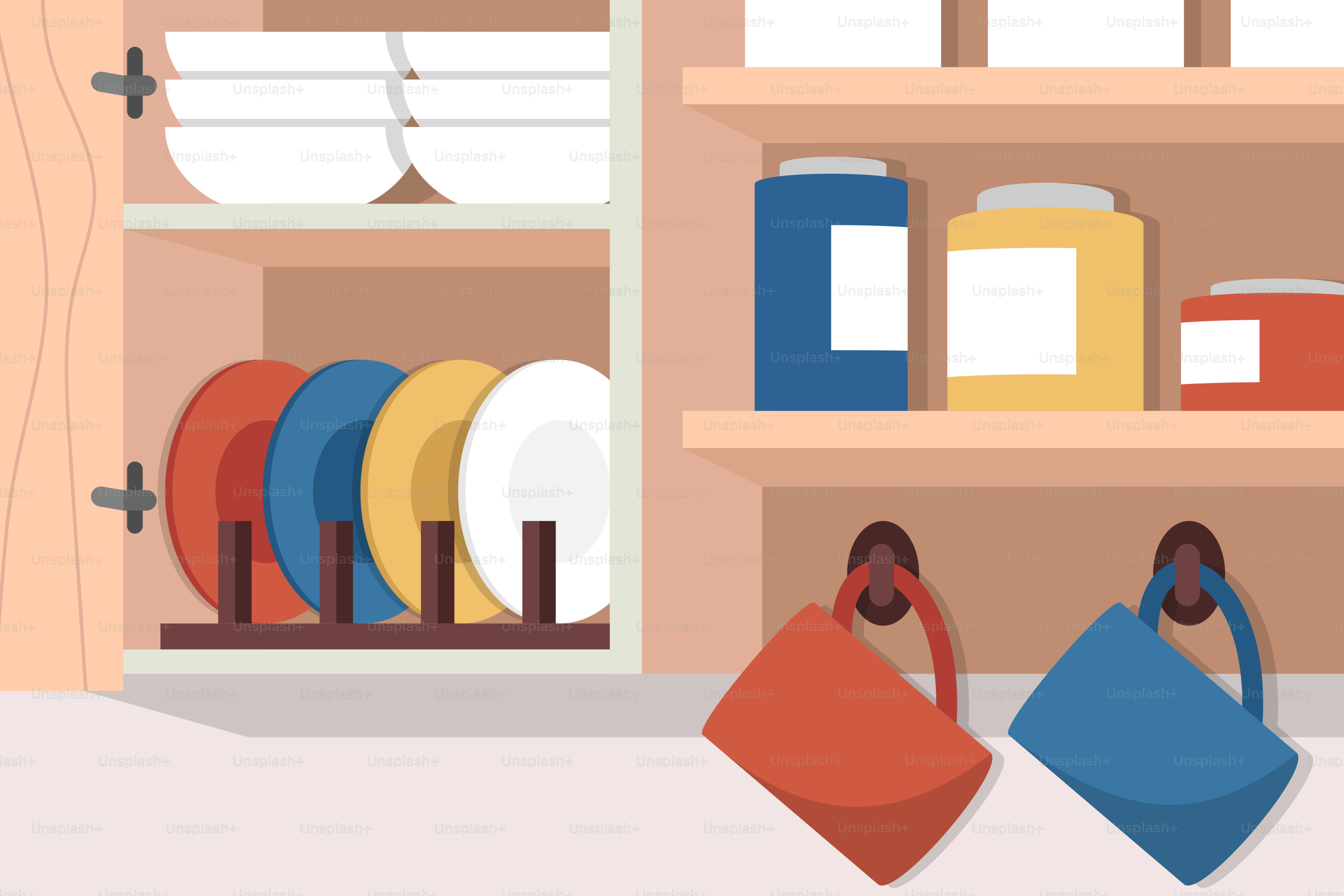 A shelf filled with lots of different types of items