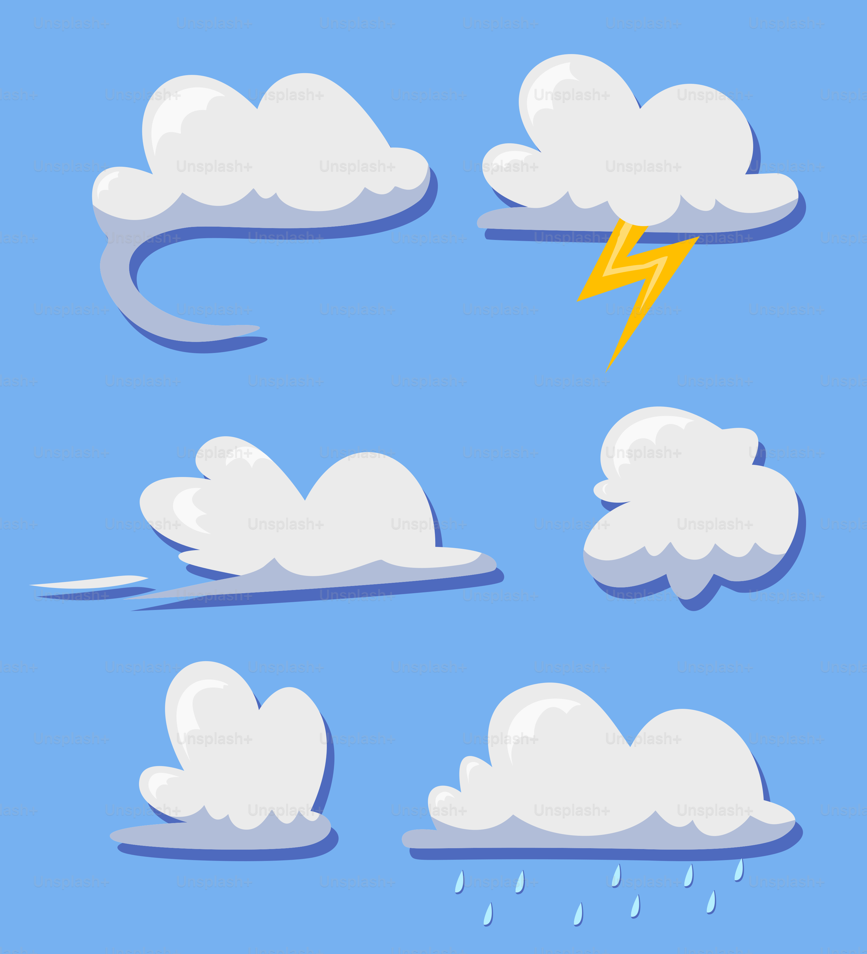 A bunch of clouds that are in the sky