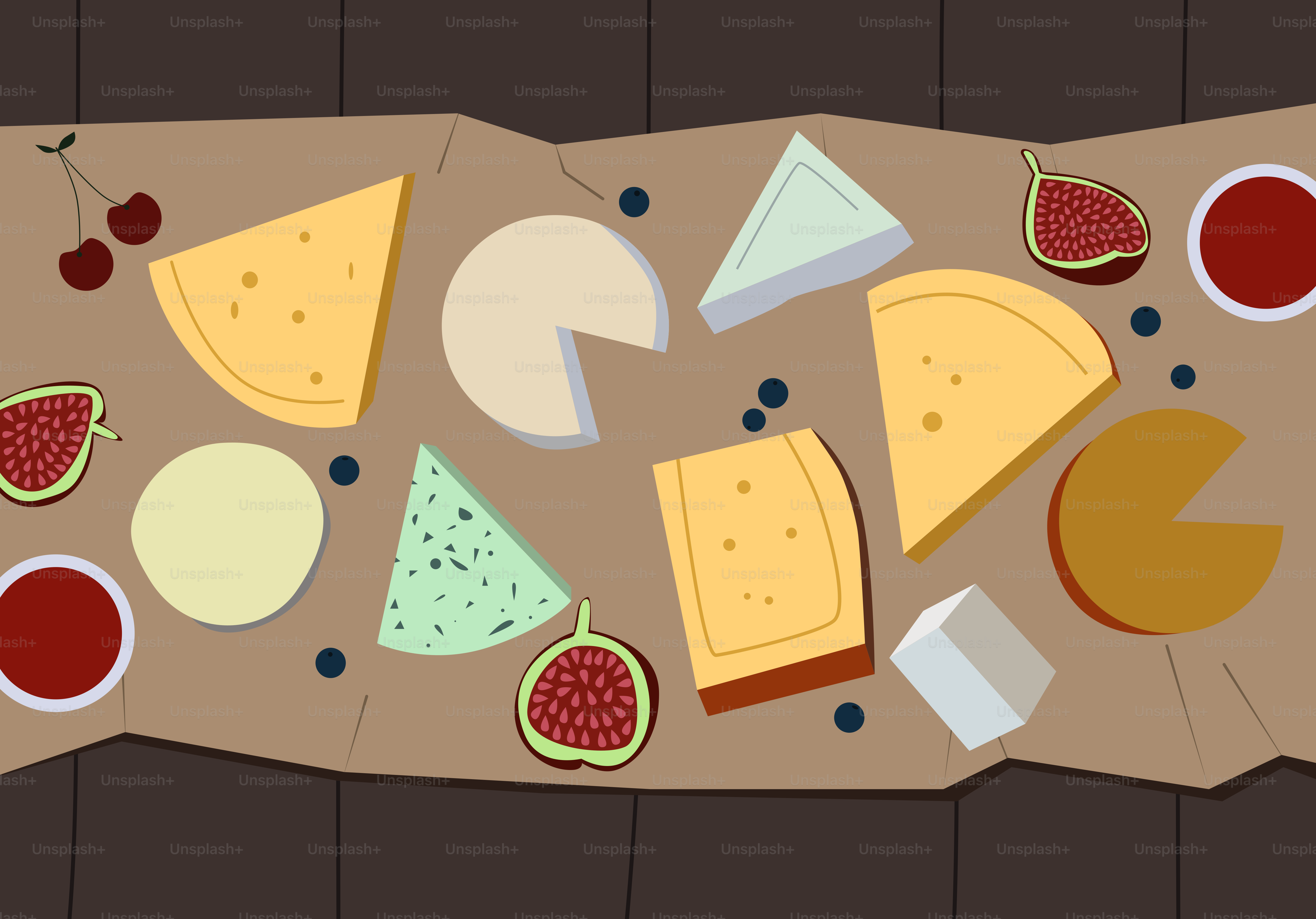 A piece of paper with different types of food on it