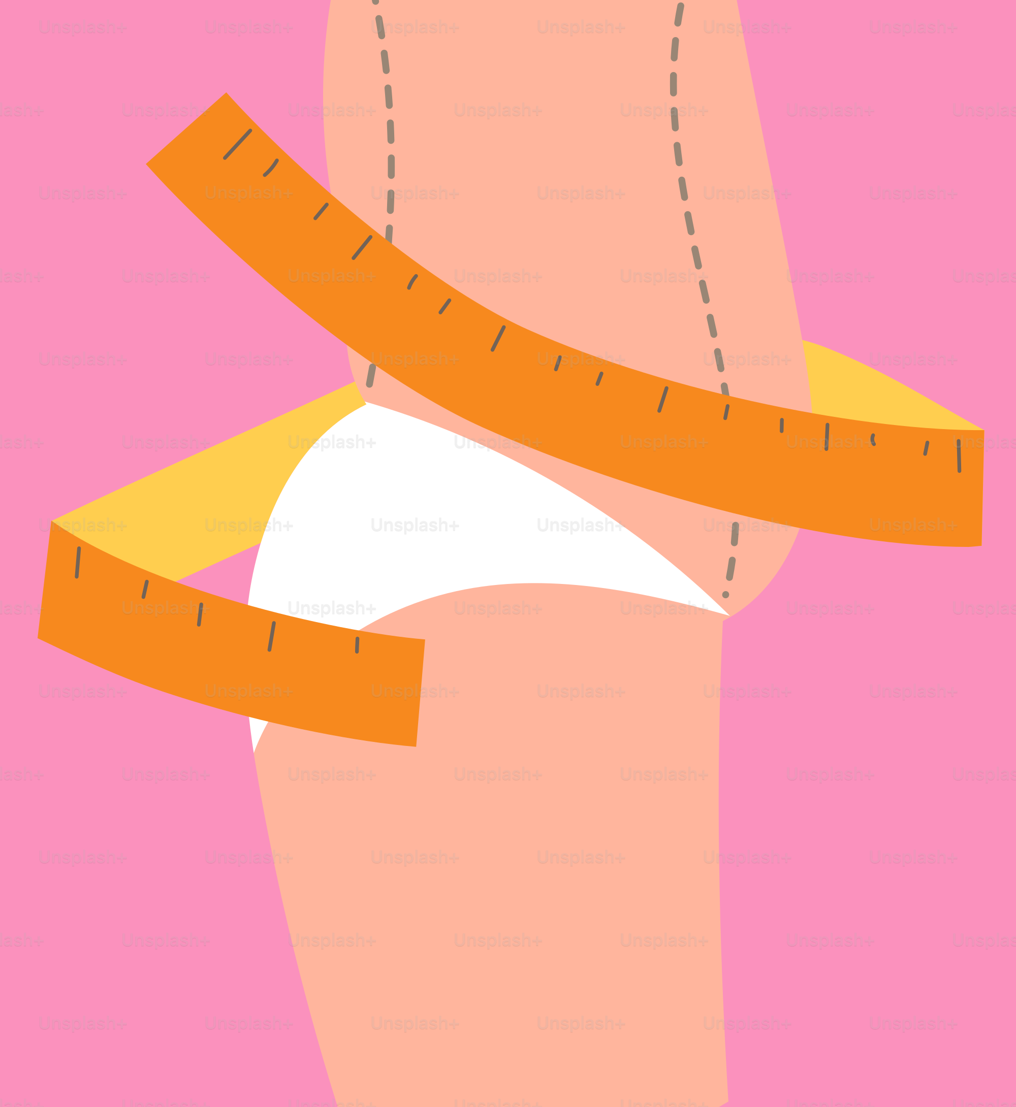 A woman's butt with a measuring tape around it