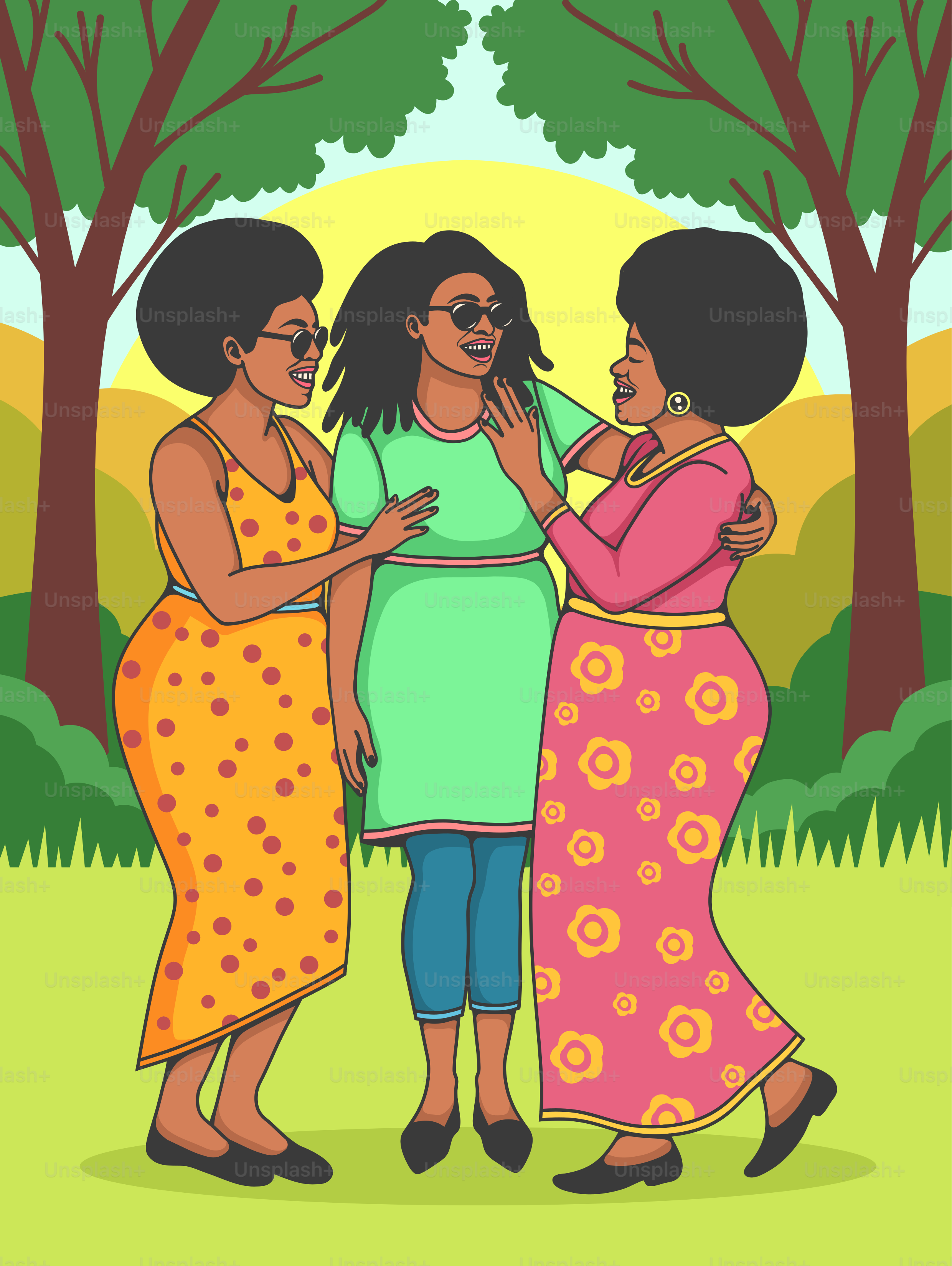 A group of women standing next to each other