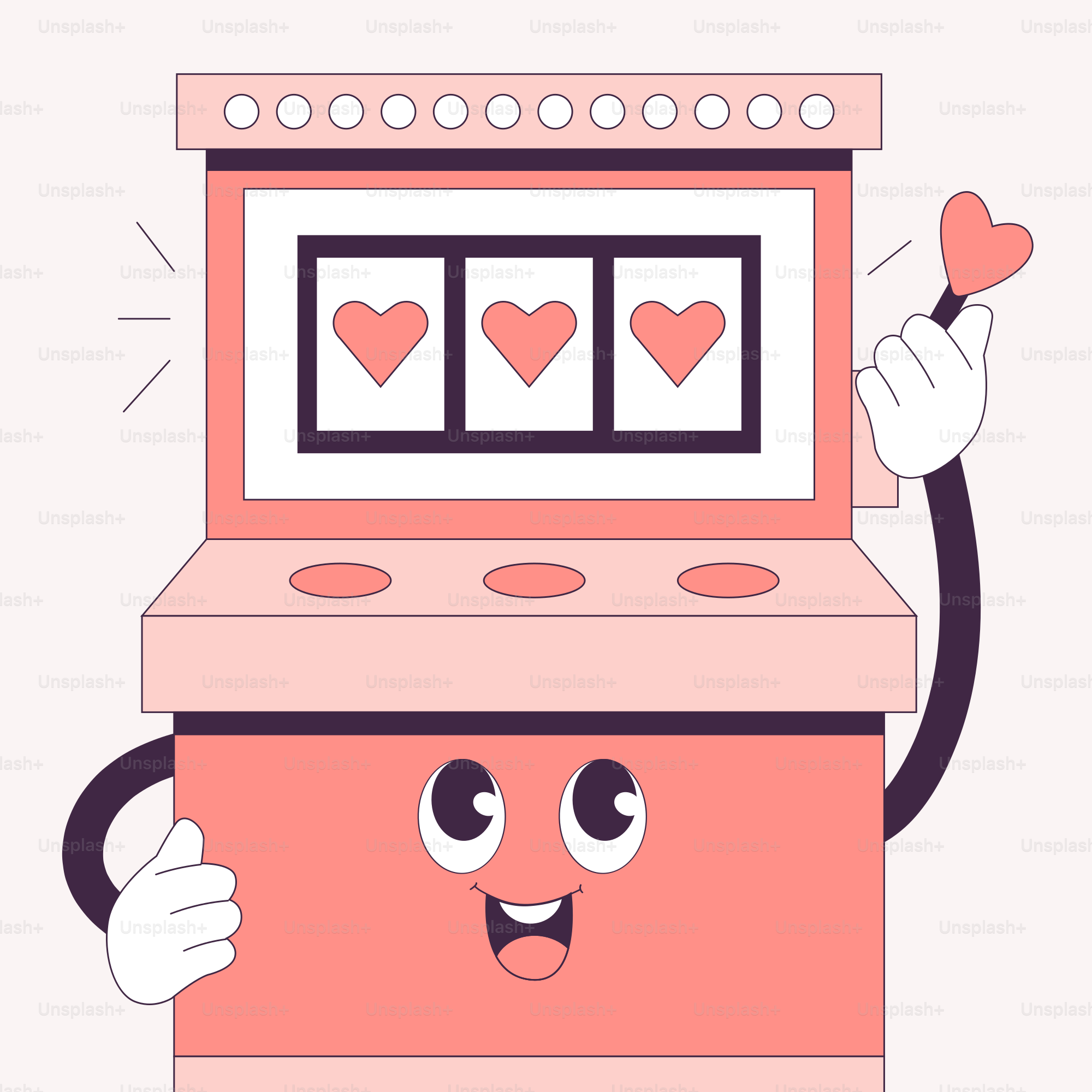 A machine that has hearts on it