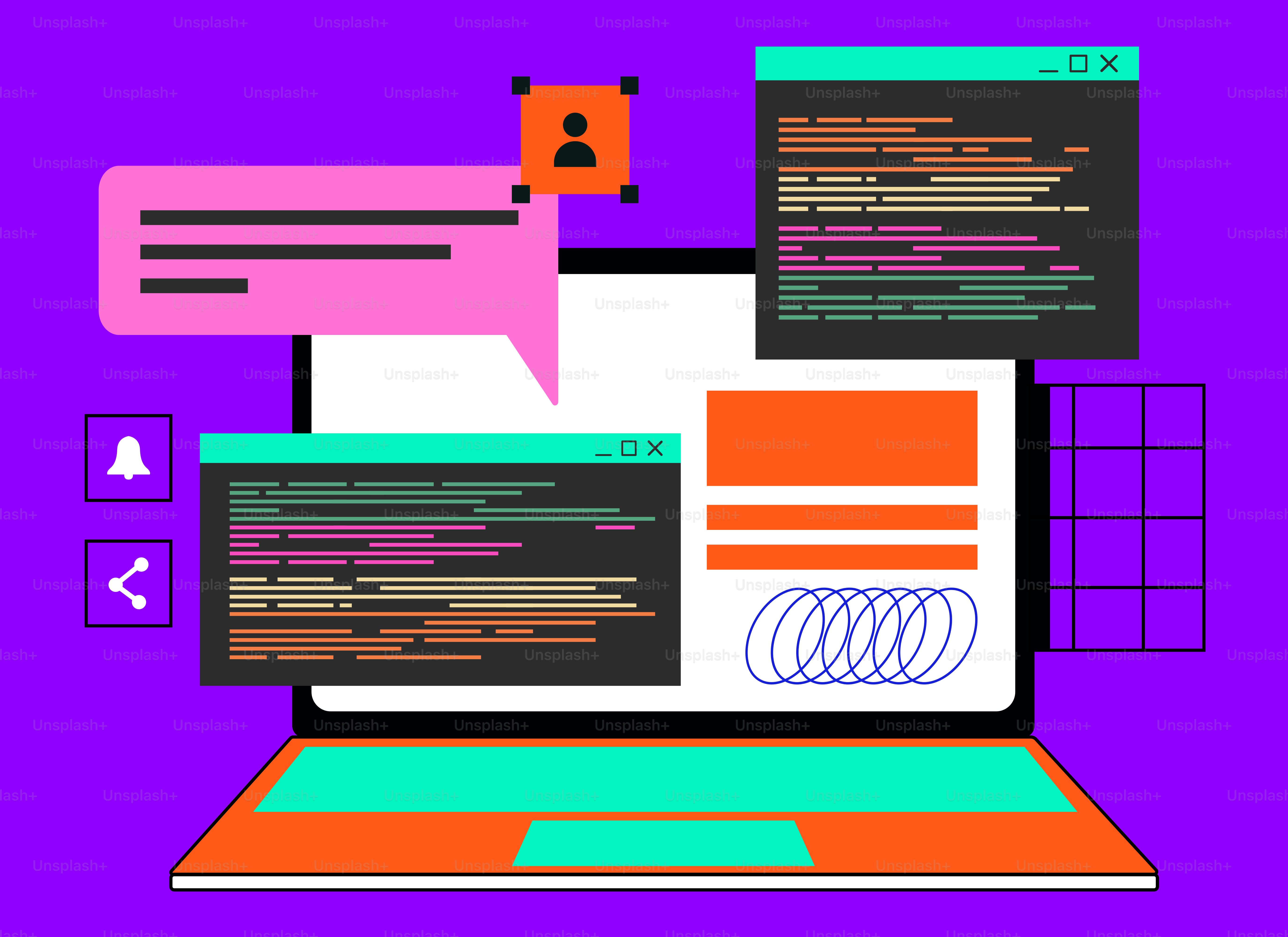 A laptop computer sitting on top of a table vector – Technology Image ...