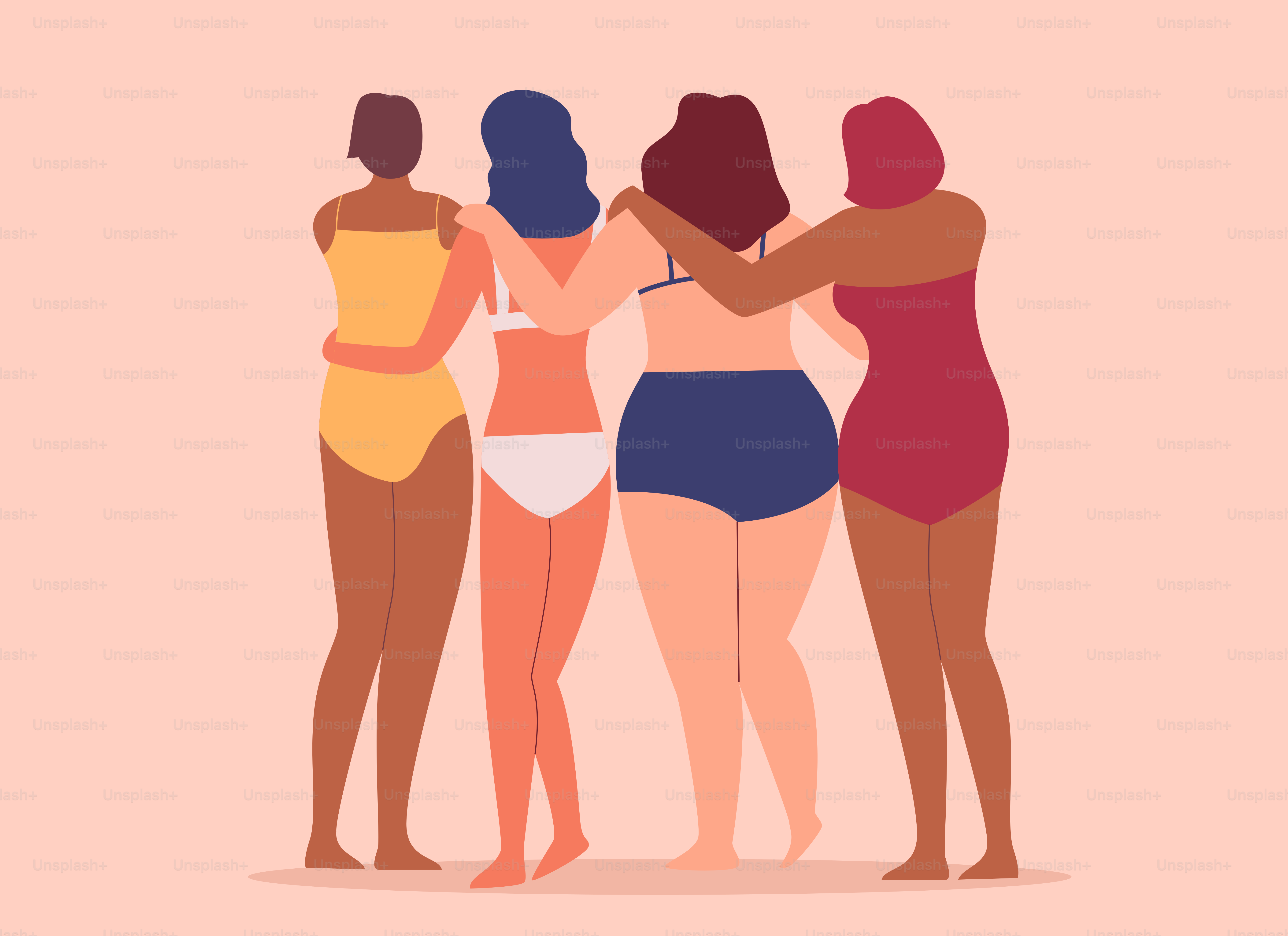 A group of women standing next to each other