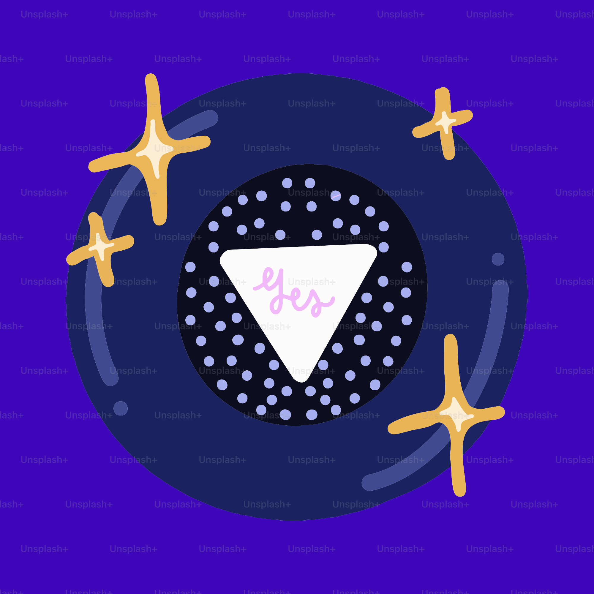 A blue plate with a white triangle on it