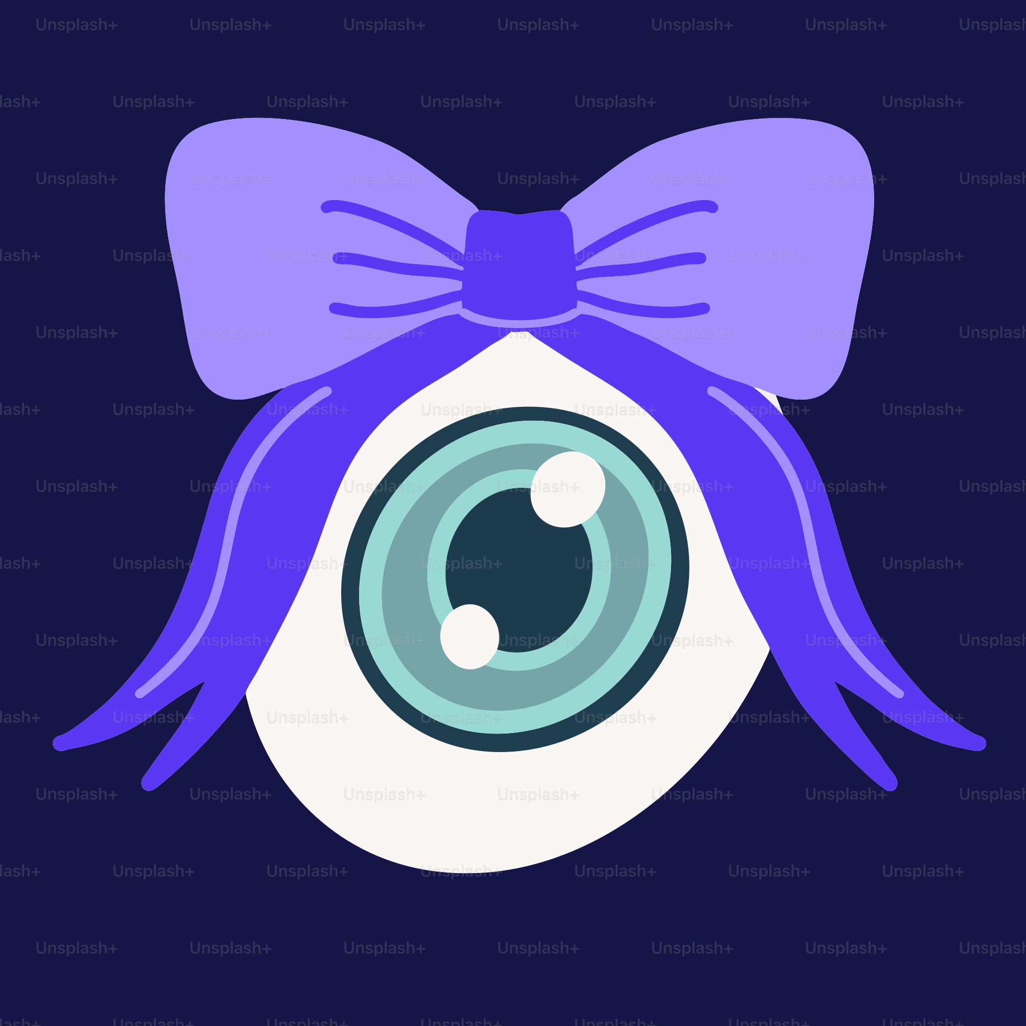 Un nœud violet sur le dessus d’un bouton