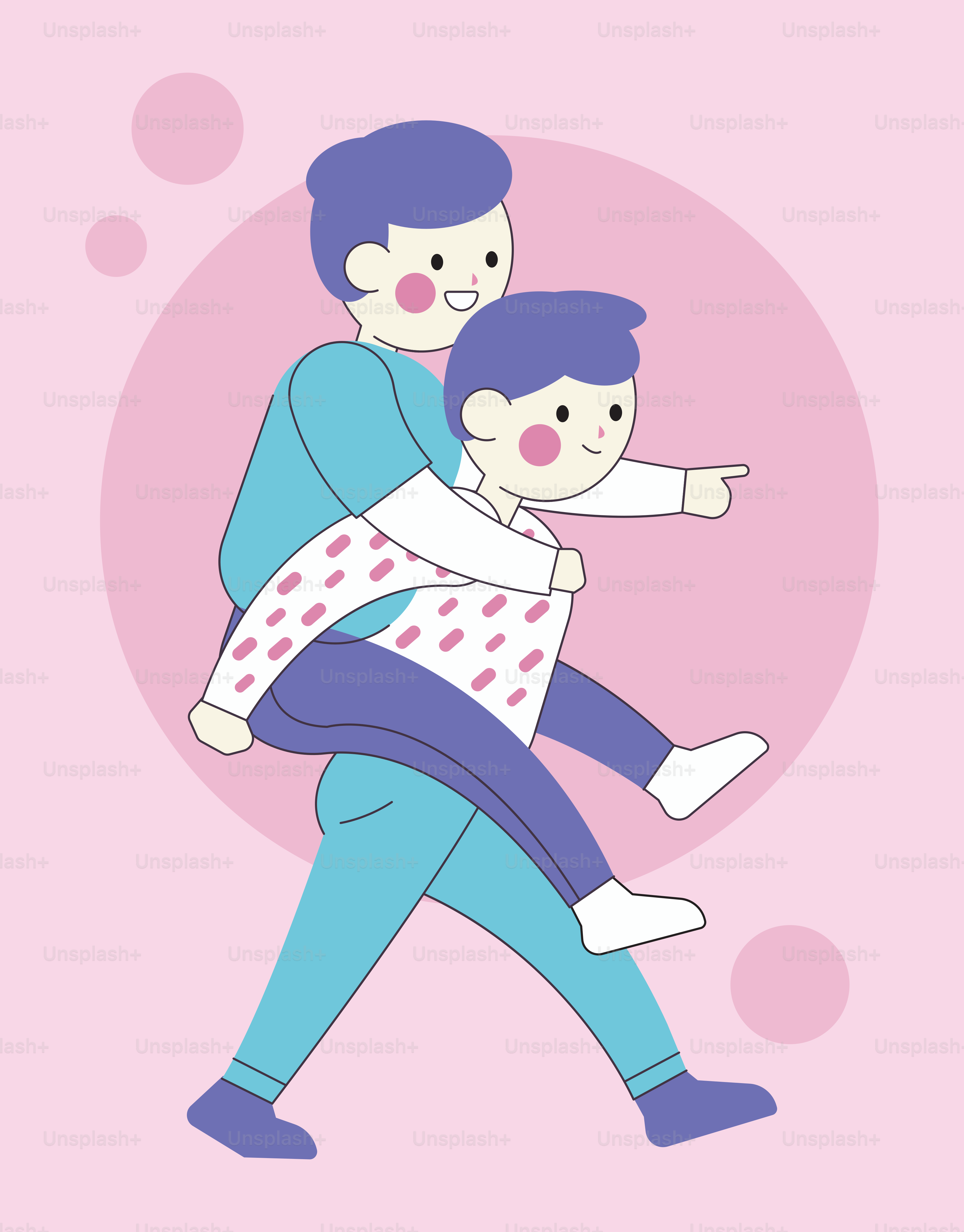 A man holding a child in his arms