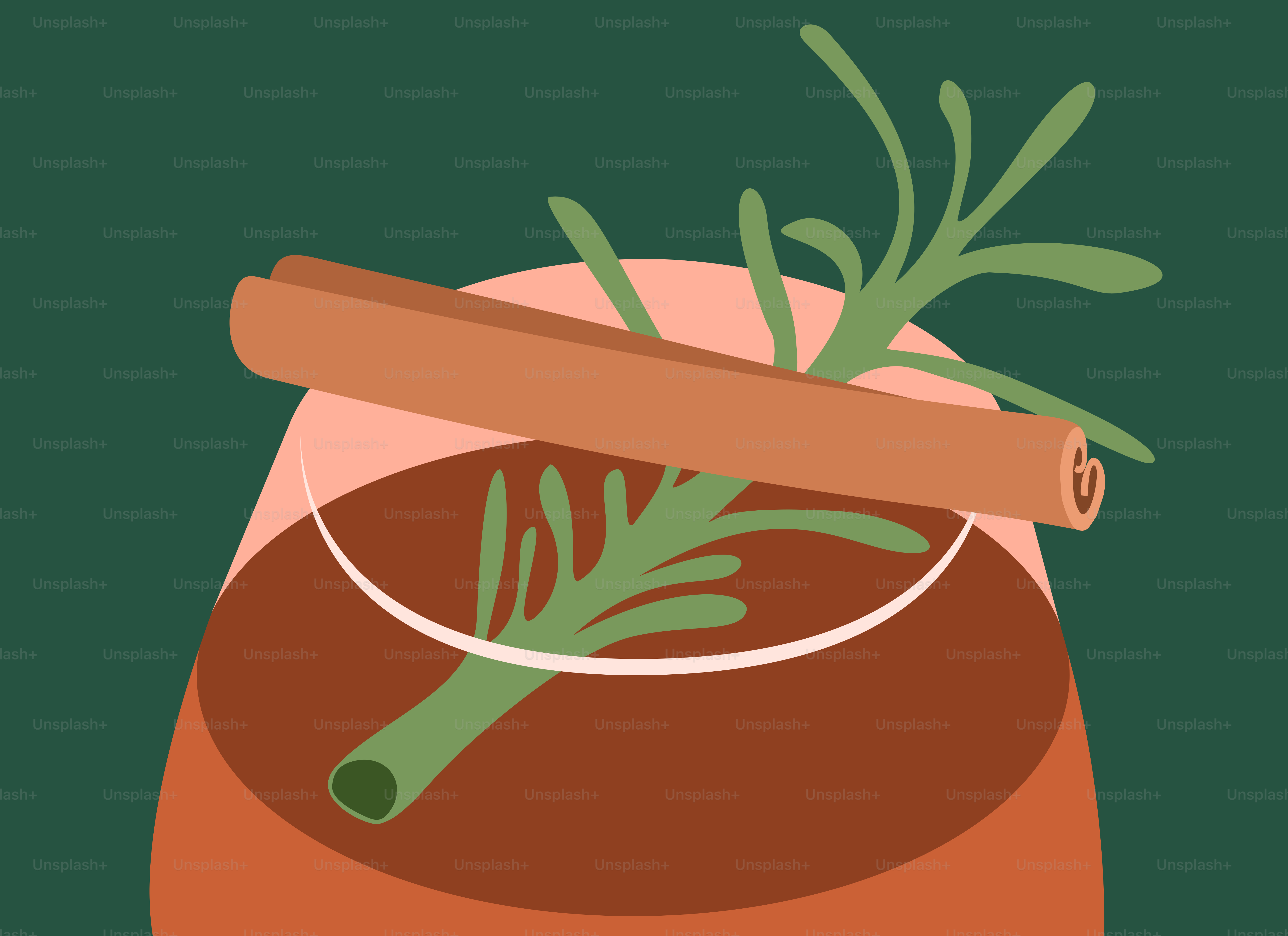 A pot with a wooden stick sticking out of it