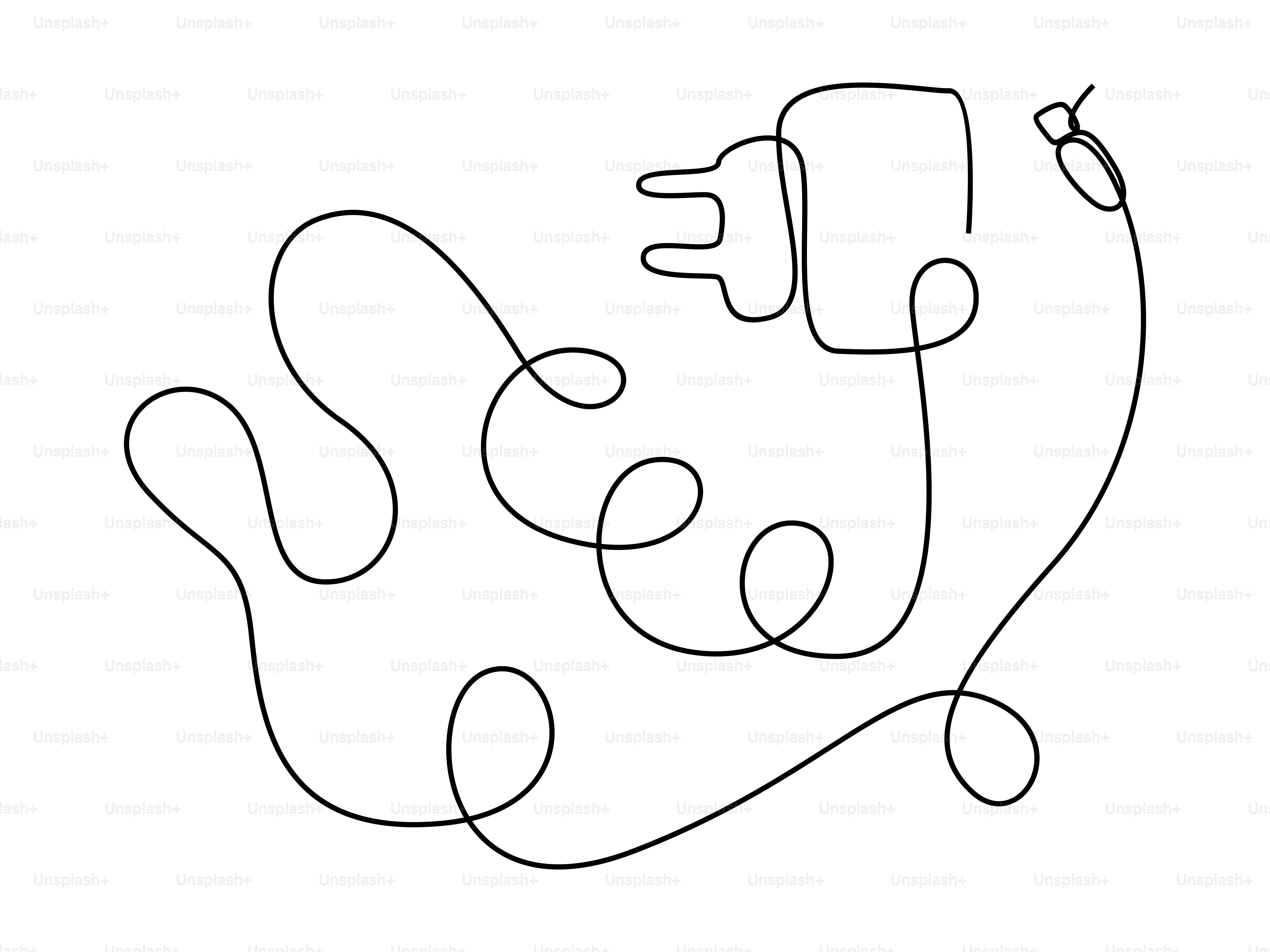 Un dibujo lineal de una mano sosteniendo un móvil