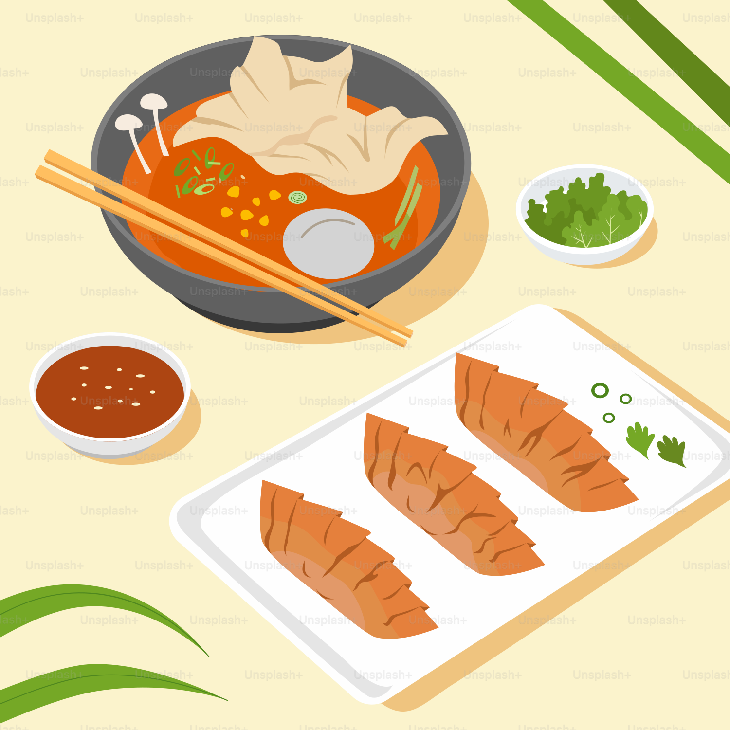 A plate of food with chopsticks and chopsticks next to it