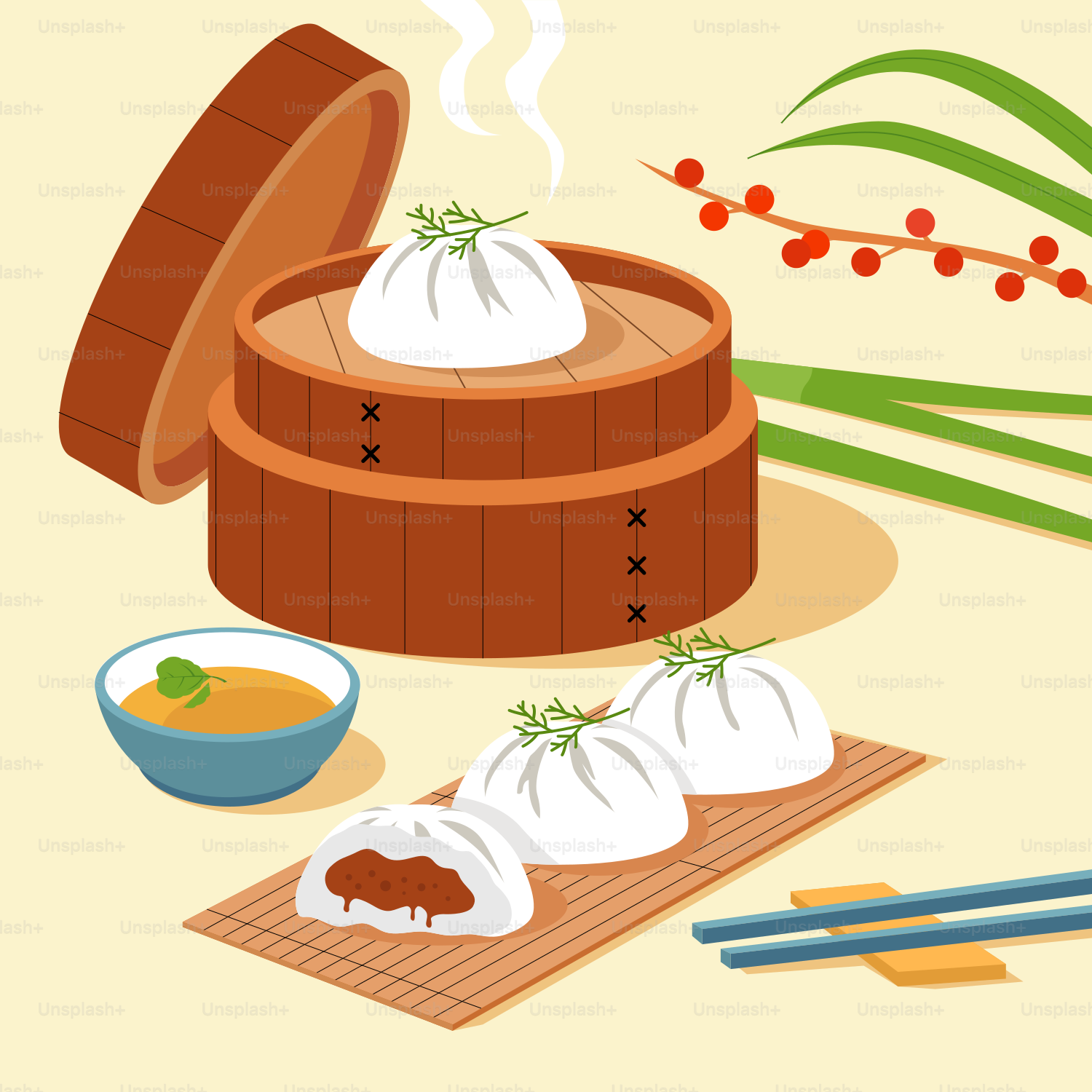 A picture of a hot tub with a bowl of soup and chopsticks