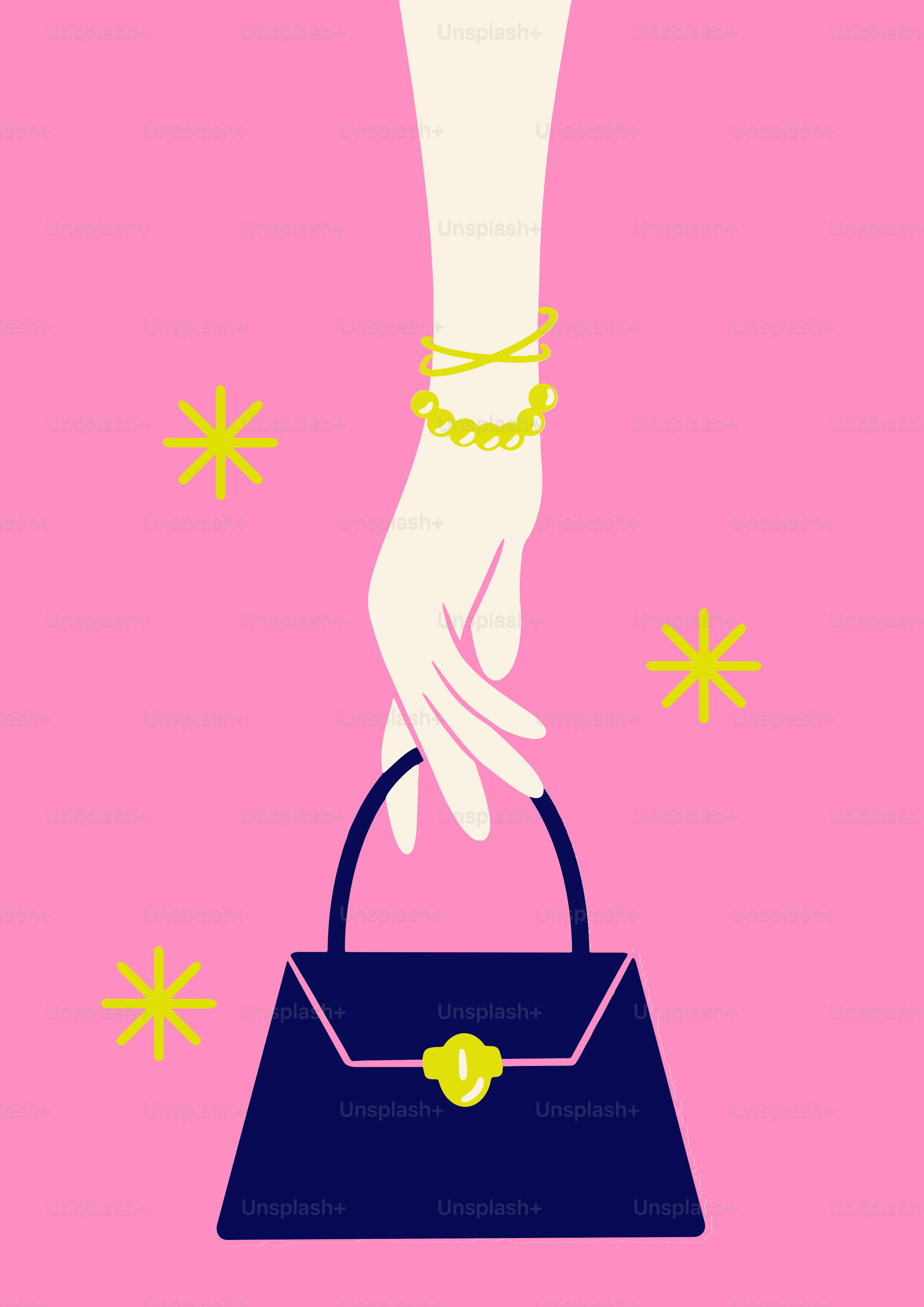 A woman's hand holding a blue purse