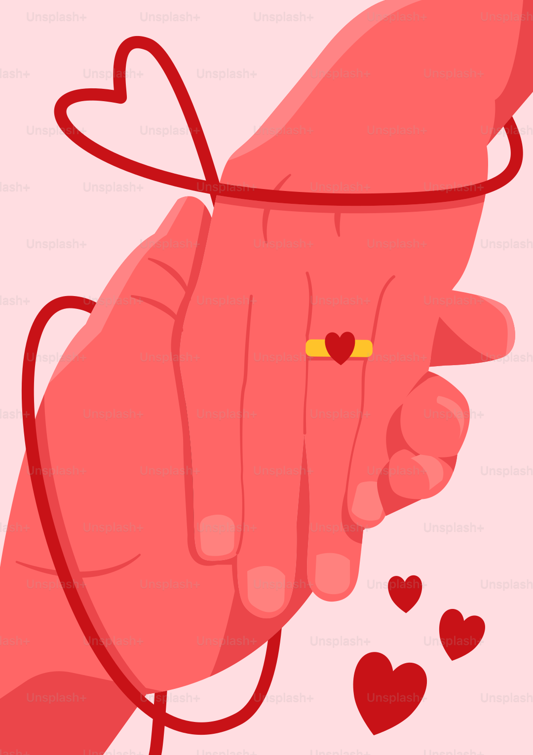 Tangan memegang tali dengan cincin di atasnya