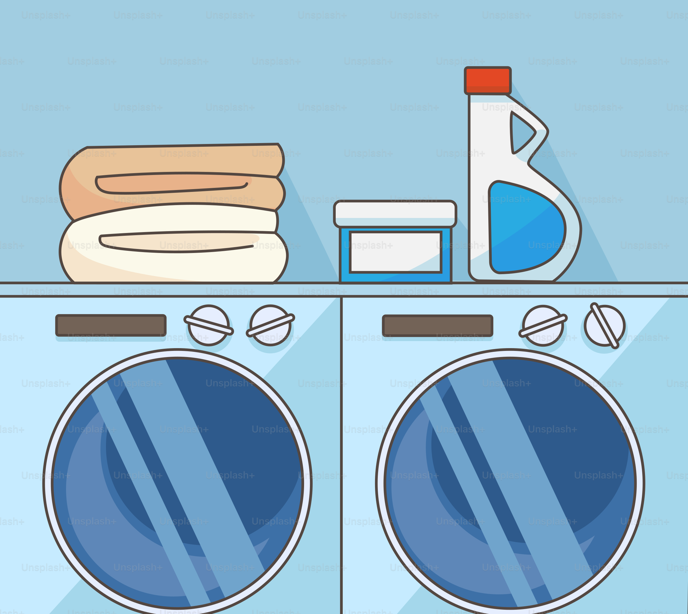 A washing machine with a bottle of cleaner next to it