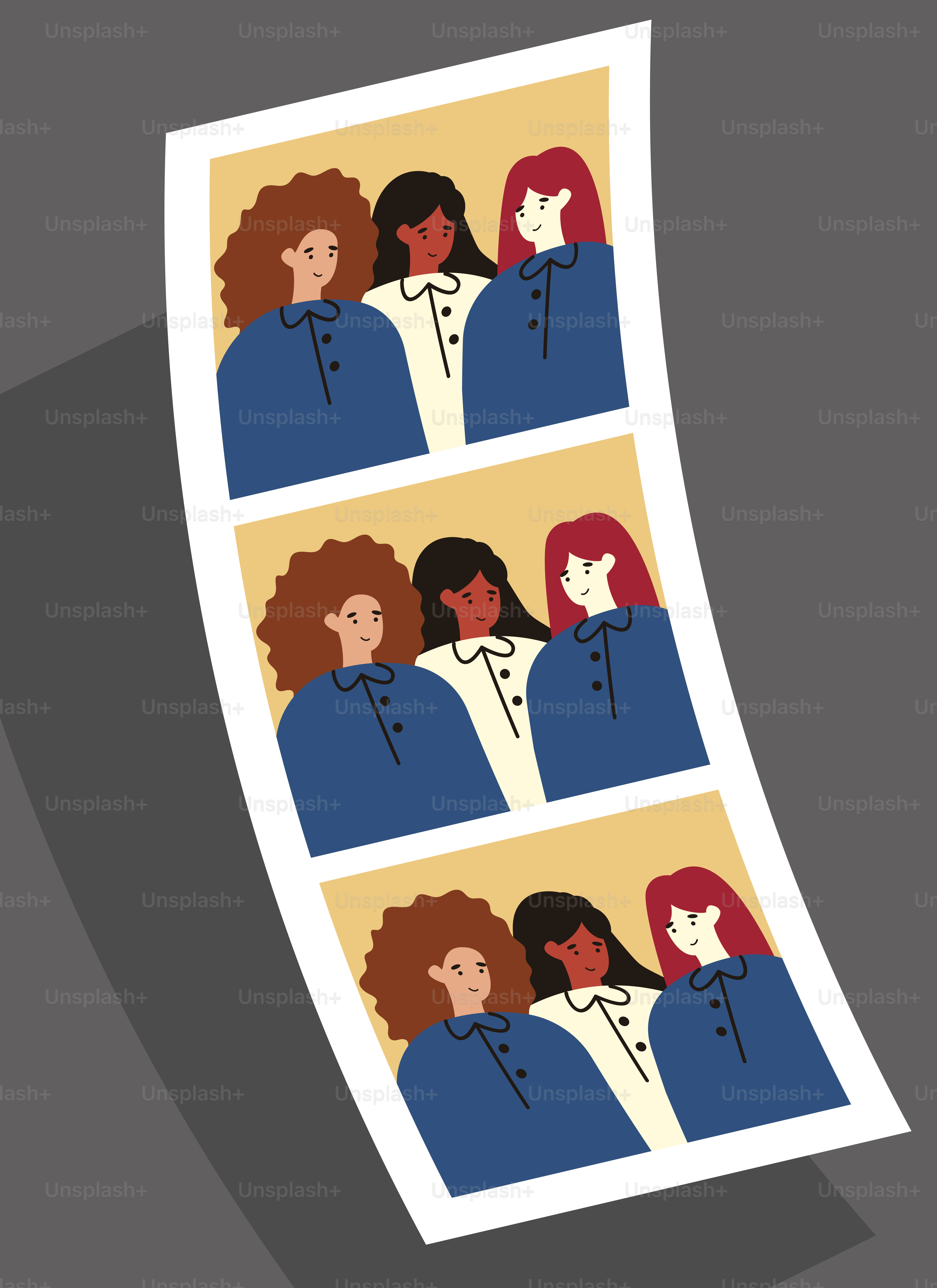 A picture of a group of people on a sheet of paper