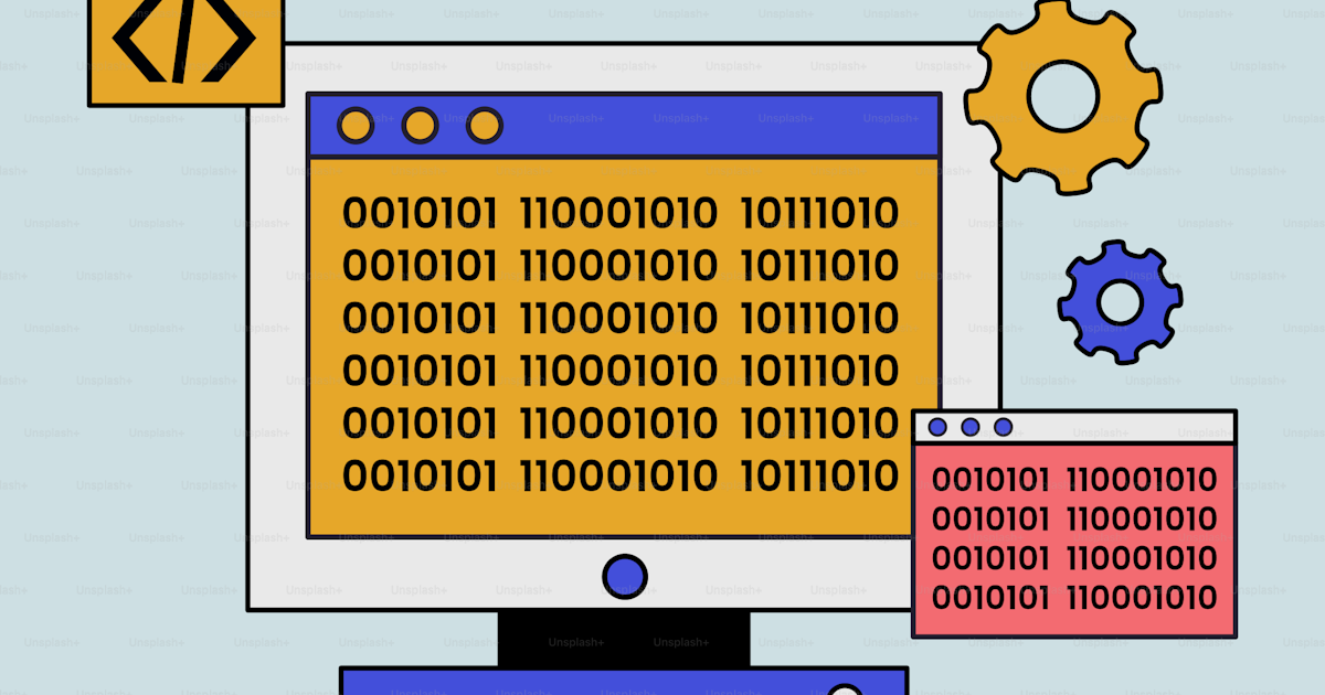A computer screen with a programming code on it vector – Technology ...