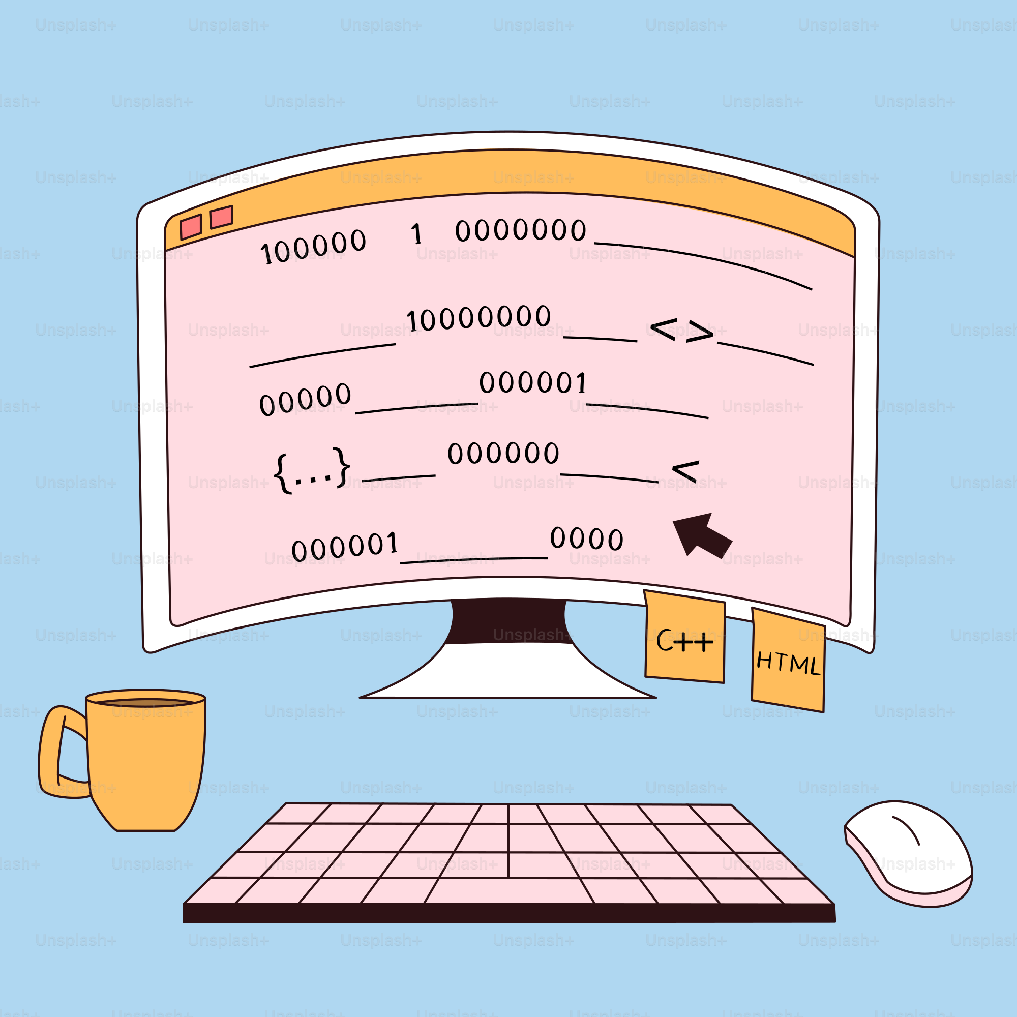 Uno schermo di computer con tastiera e mouse