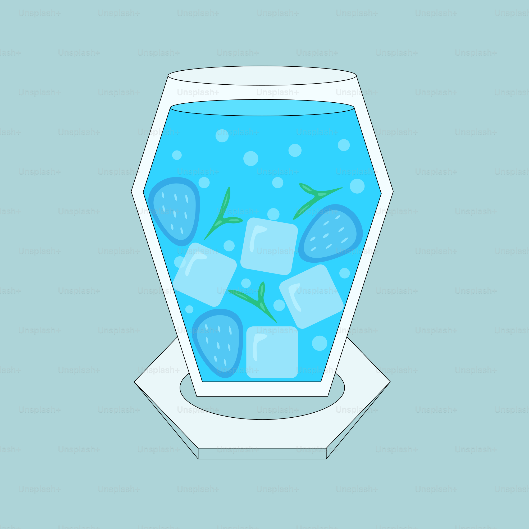 A glass of water with ice cubes in it