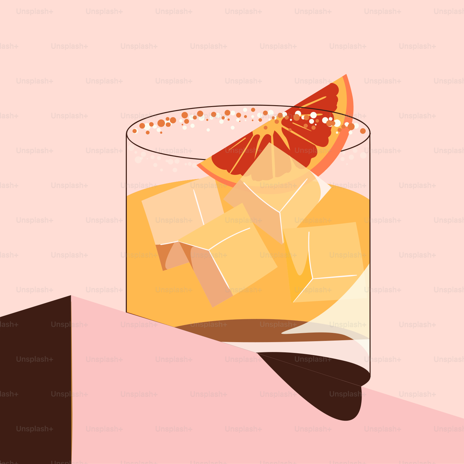 A glass filled with a drink on top of a table